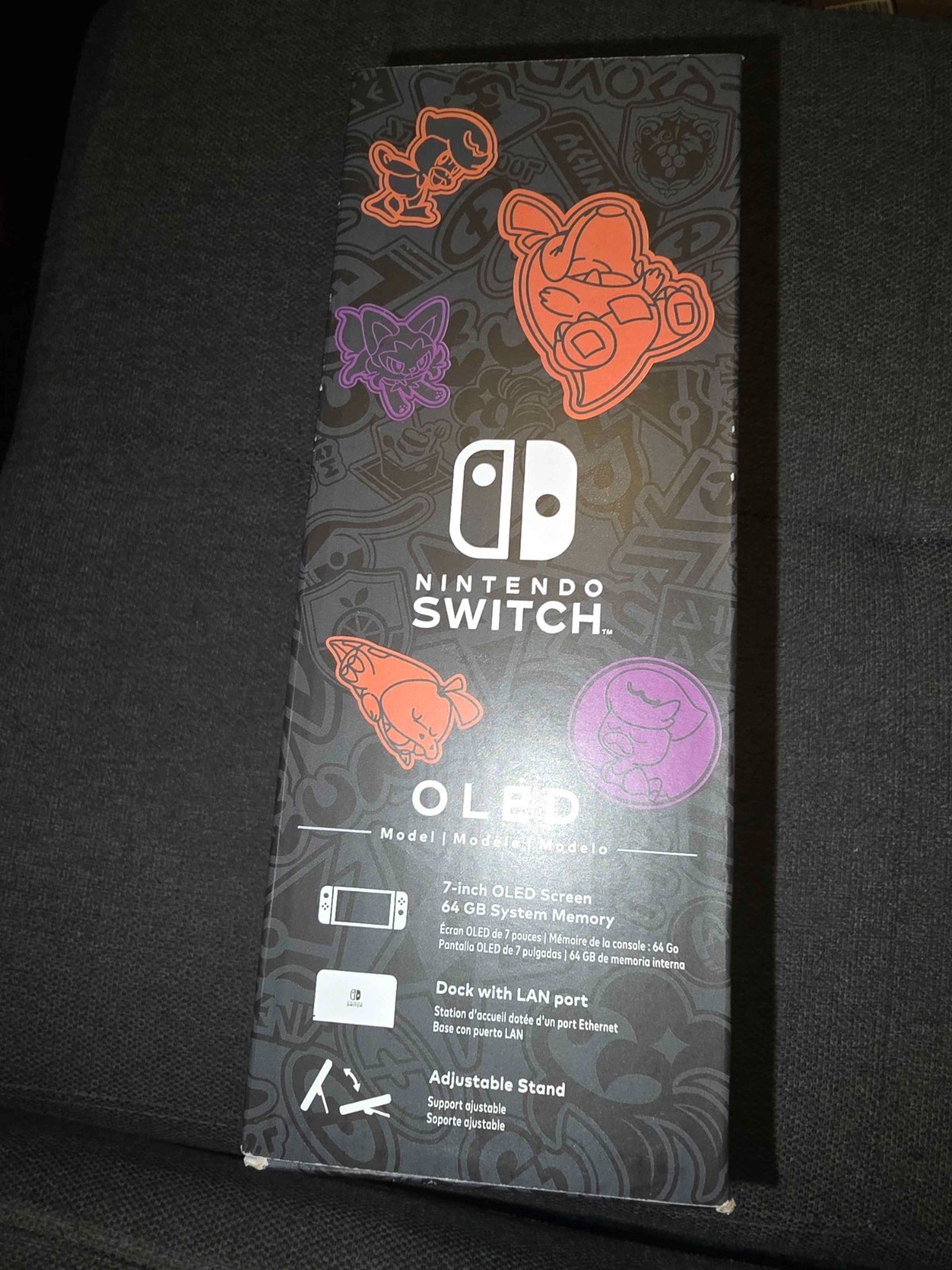 Nintendo Switch (OLED Model) Pokémon Scarlet/Violet Edition-USED No joycon grip