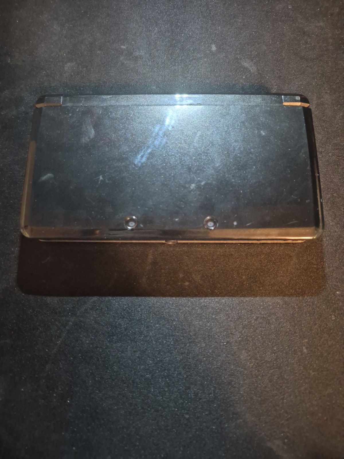 NINTENDO 3DS COSMO BLACK CTR-001: TESTED / WORKING (MISSING BACK PLATE)