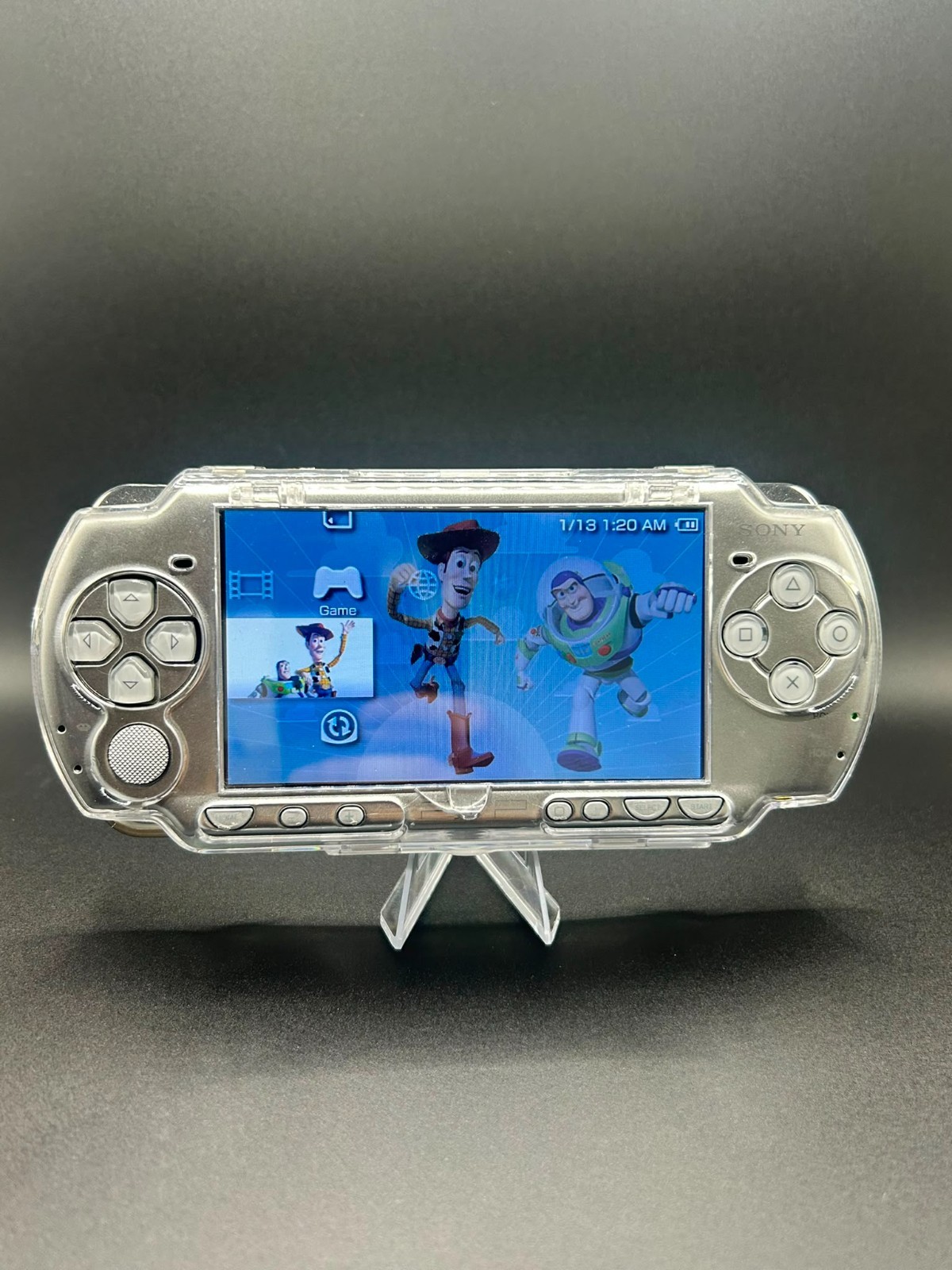 Sony PSP 2000 Ice Silver Handheld System with Brand New Ostent Battery
