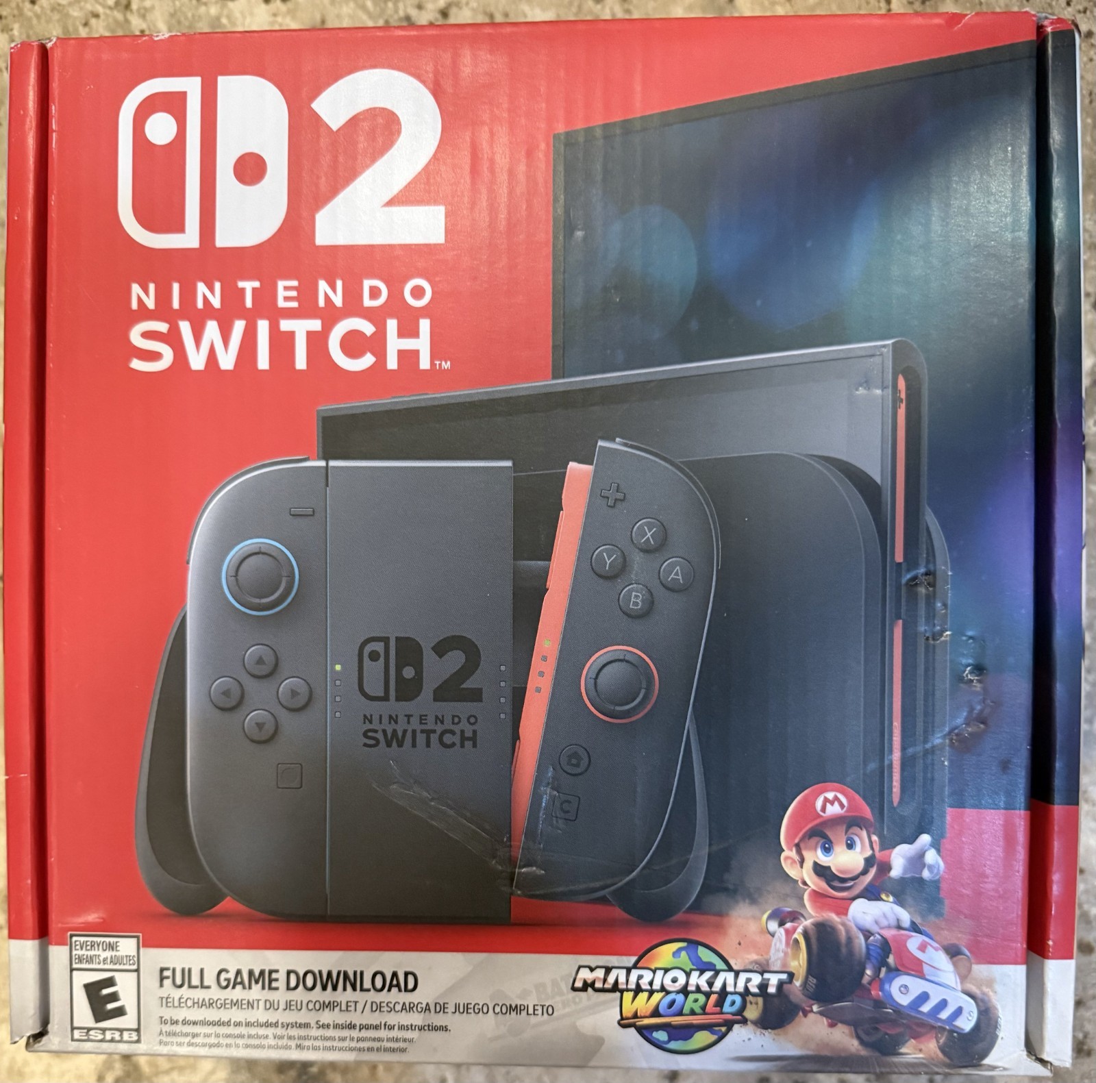 New Nintendo Switch 2 Console w/ Mario Kart World (Full Game Download) Bundle
