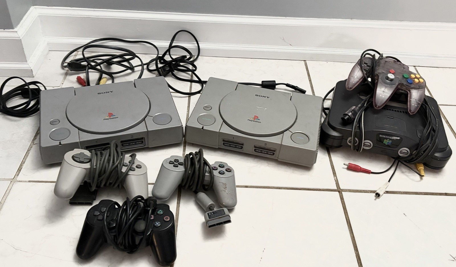 2 PlayStation 1’s With Nintendo 64, (controllers Included) Read Description