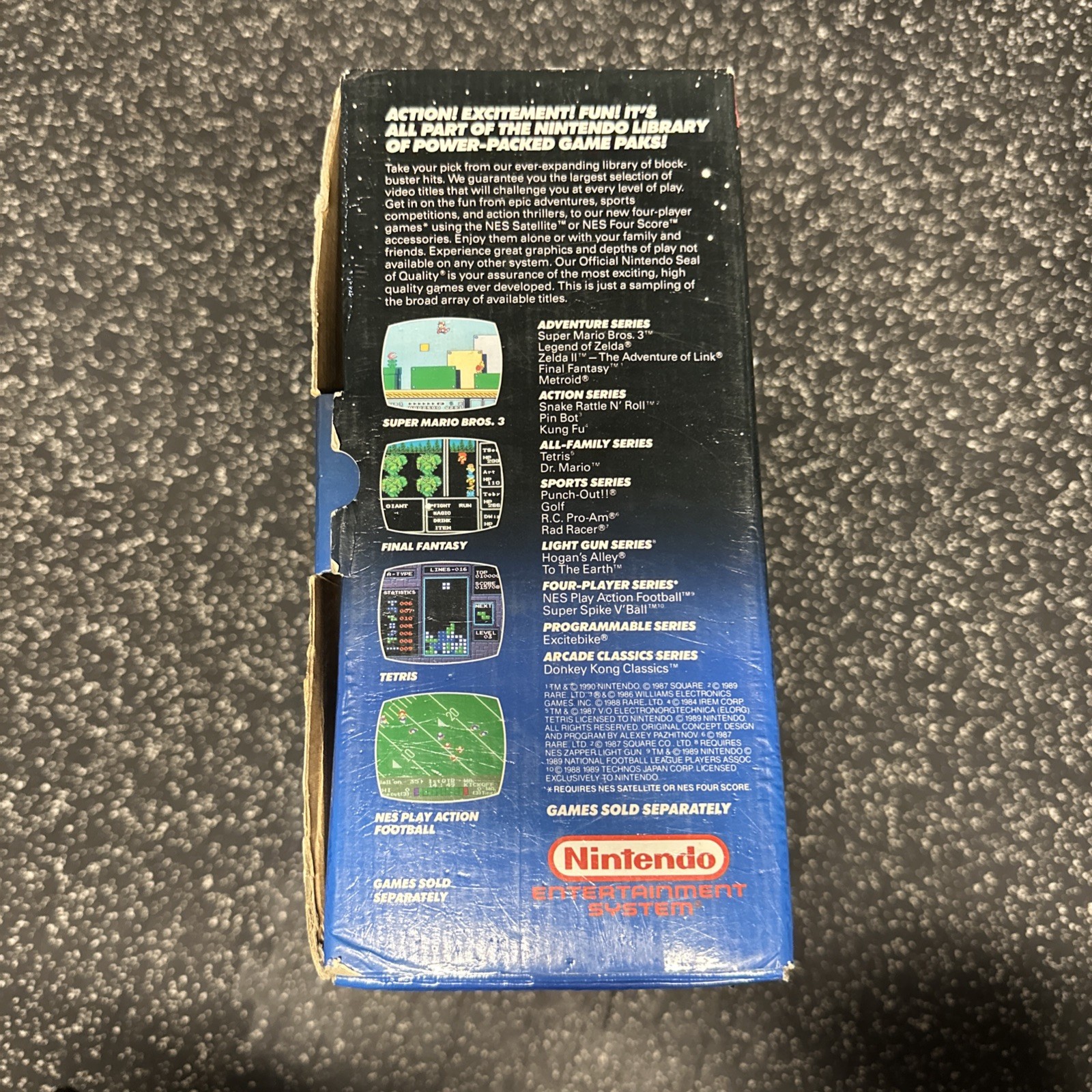 Nintendo NES Action Set System Near Complete In Box CIB Tested With Super Mario