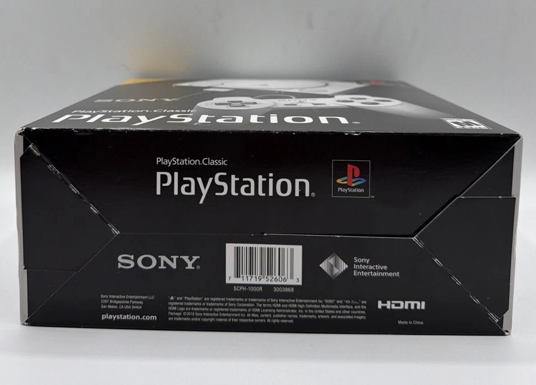 Sony PlayStation Classic Gray Console w/2 controllers, 20 games HDMI & Power Cor