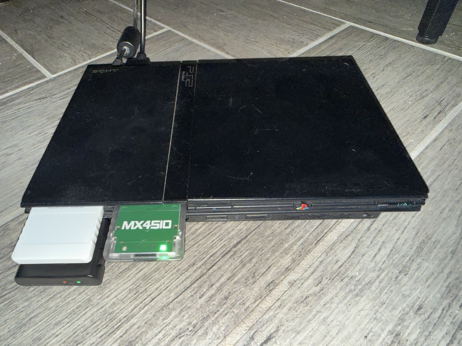 PS2 Slim SCPH-75001 – 64MB FreeMCBoot – 237 Images – Wireless C – MX4SIO – HDMI
