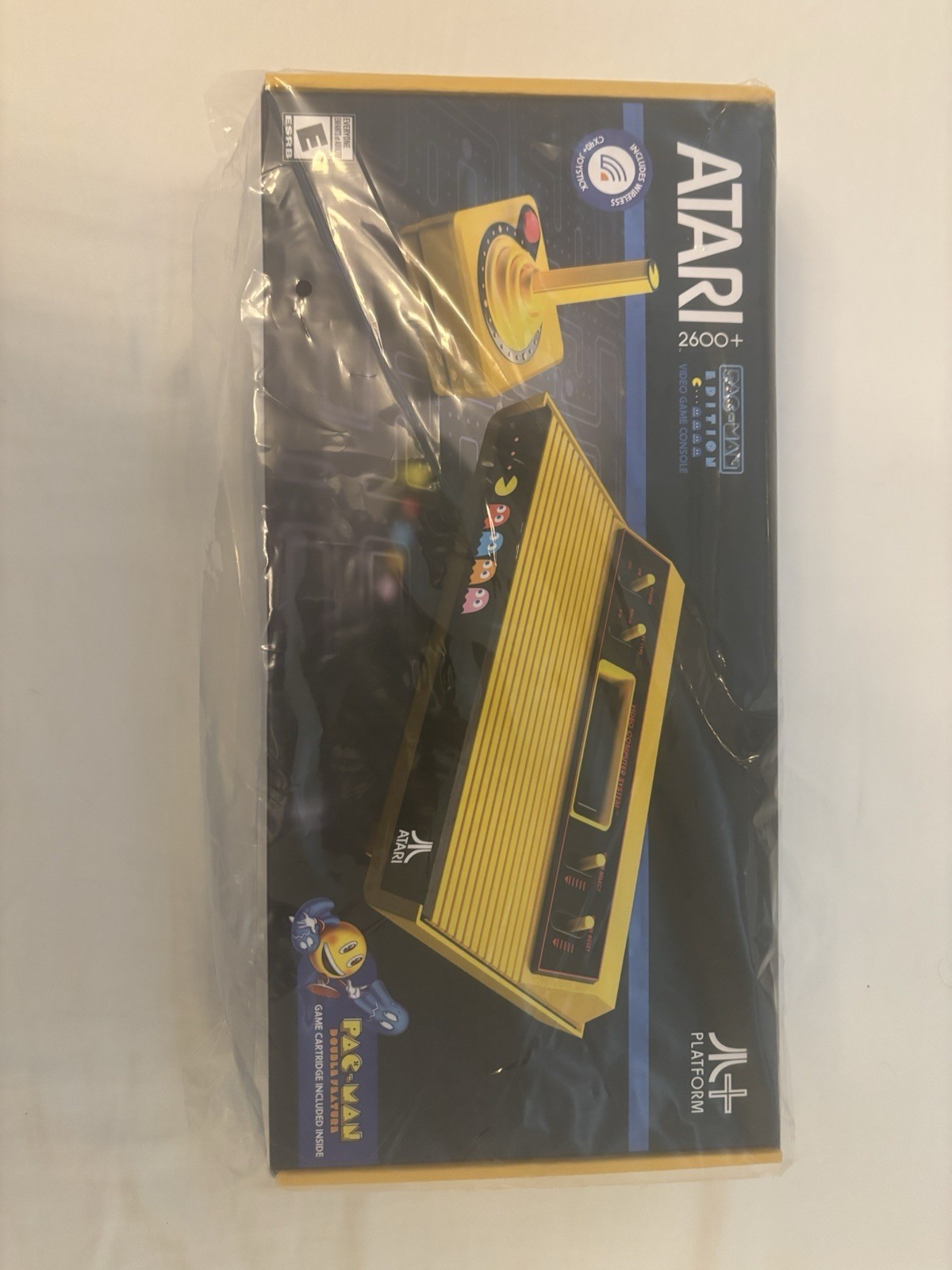 2025 Atari 2600+ PAC-MAN Edition Console Wireless Joystick Yellow +Power Adapter