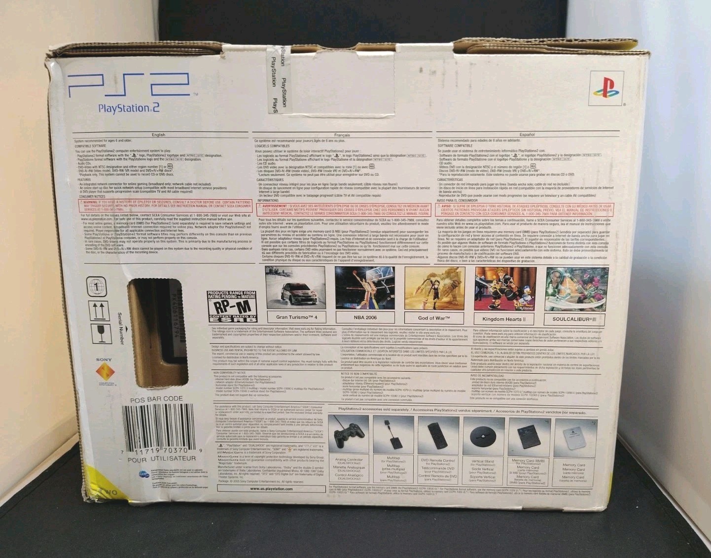 Sony PlayStation 2 PS2 Slim Charcoal Black Console SCPH-75001CB Brand New Sealed
