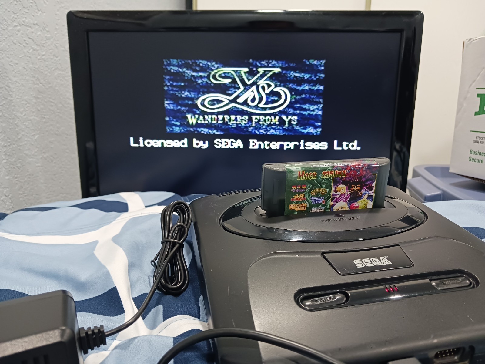 SEGA Genesis Console Model 2 MK-1631 Bundle + 235 In 1, Crusader of Centy Repro