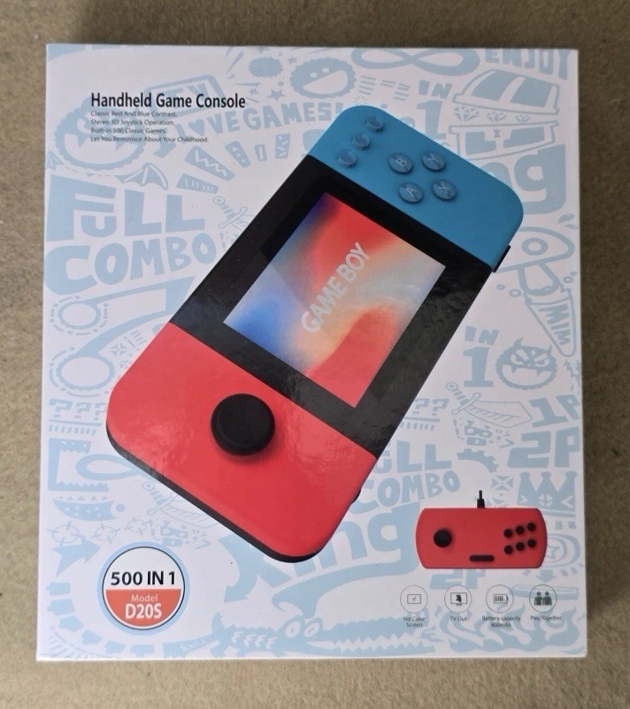 500-in-1 Retro Handheld Game Console Player Classic Video Games Portable recharg