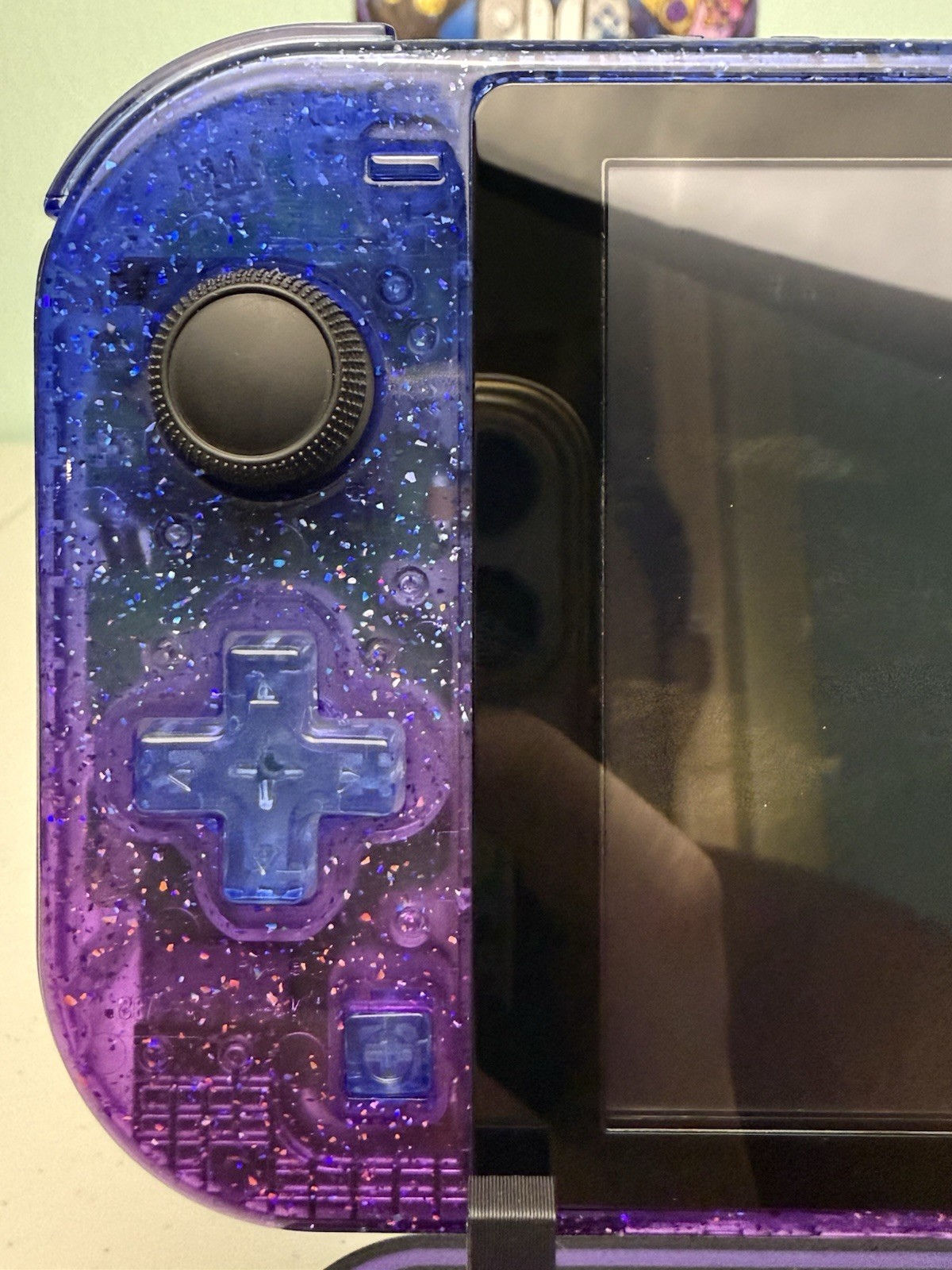 Glossy Glitter Gradient Blue Purple – Hall Effect NoDRIFT – Custom Switch Lite