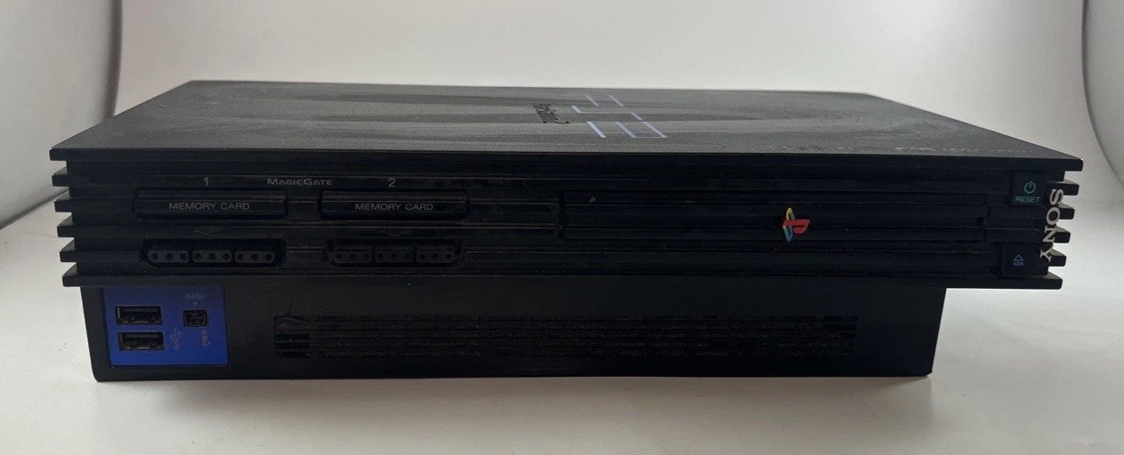 Sony PlayStation 2 PS2 Fat Console Bundle SCPH-30001 2 Controllers Game Memory
