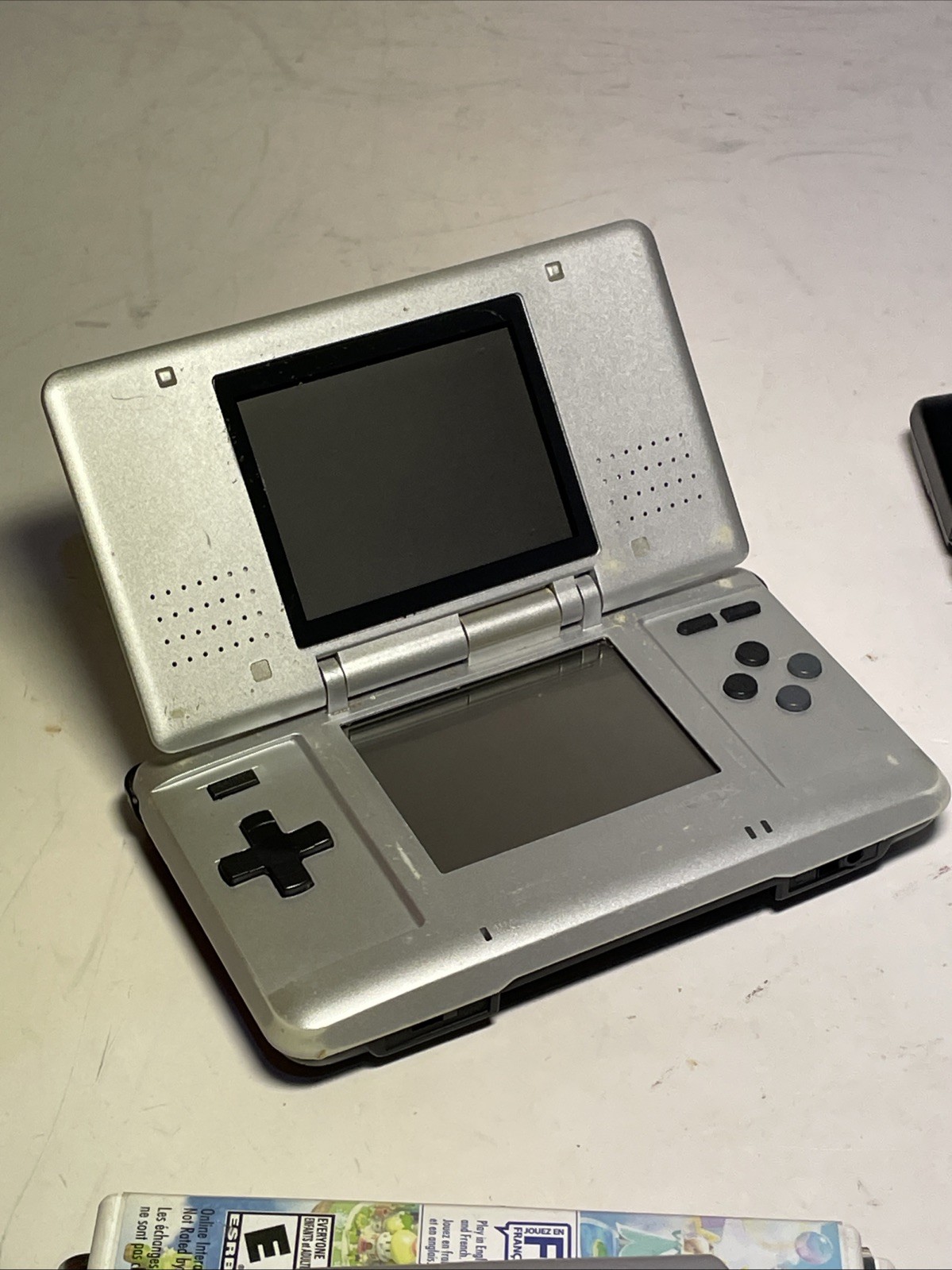 Nintendo DS Original Console NTR-001 with Charger Titanium Silver – Tested Works