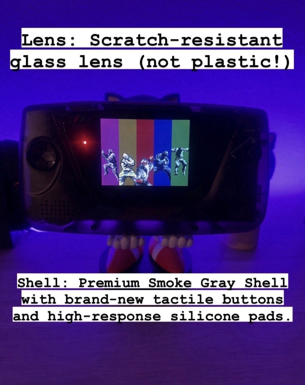 SEGA Game Gear Handheld System – SMD Ceramic Caps – USB-C Batteries – IPS Screen