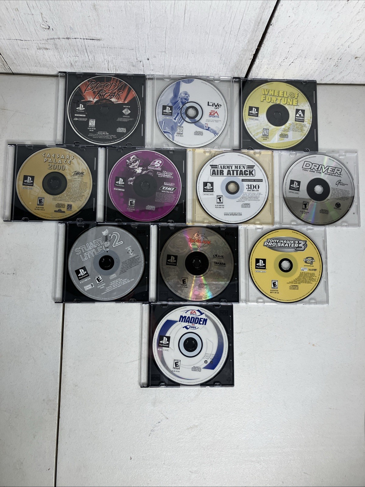Sony PlayStation One PS1 Console SCPH-1001 Bundle 11 Games Bloody Roar Tony Hawk