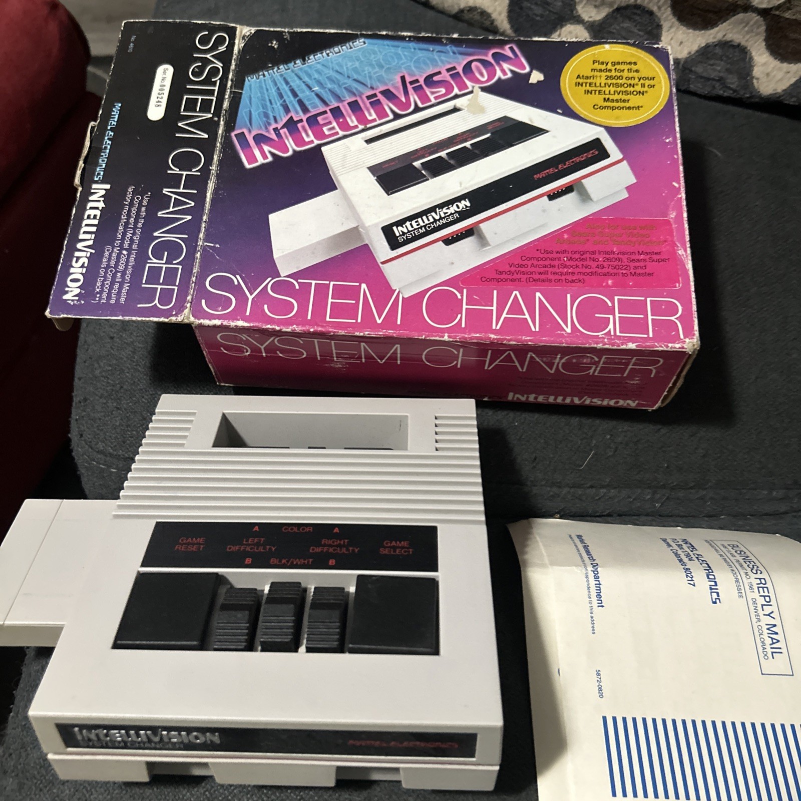 Mattel Intellivision System Changer Adapter Vintage Boxed Video Game