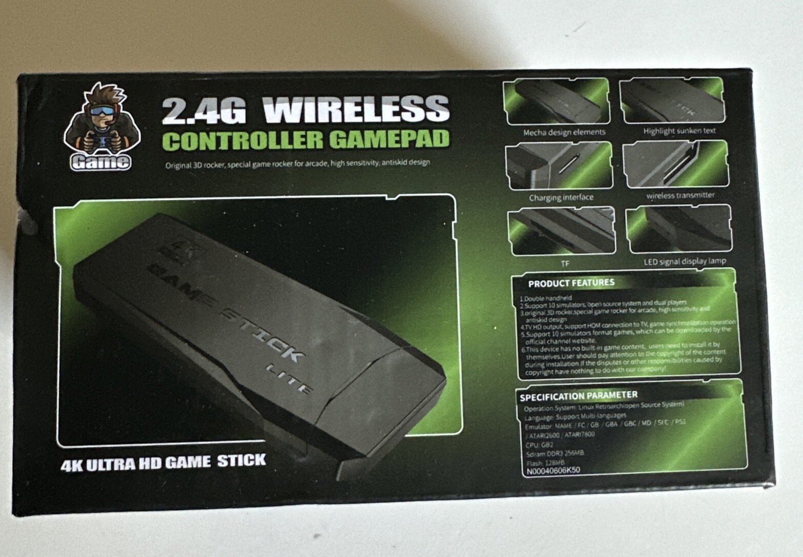 2.4G Wireless Controller Gamepad Lite – 4K Ultra HD Game Stick New