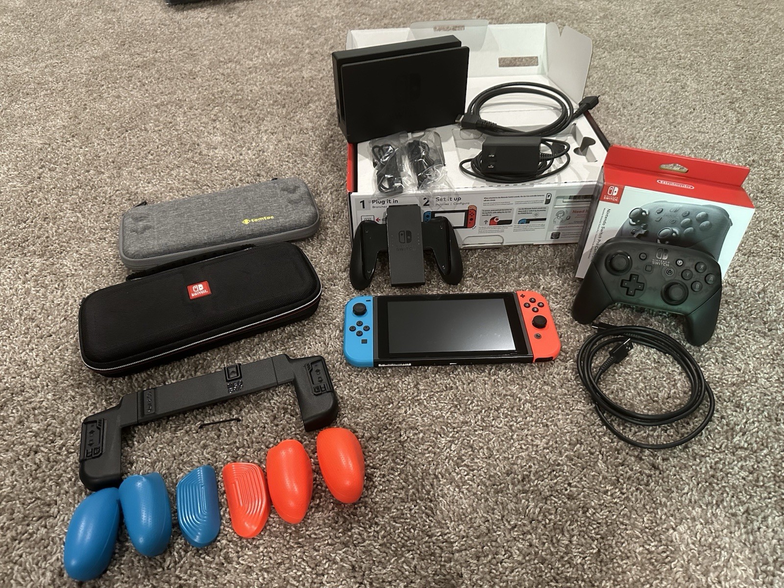 Nintendo Switch HAC-001(-01) CIB Bundle – Tested & Working – Adult Owned – CLEAN