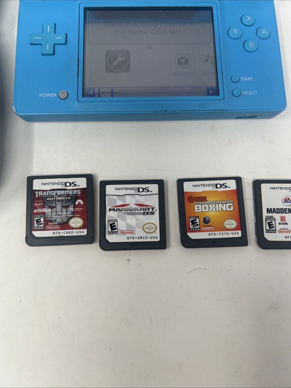 Nintendo DSi Console Blue Bundle New Battery, Games, Charger, Case Ready To Play