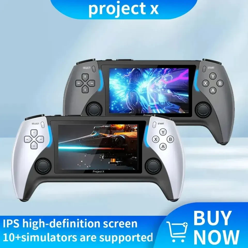 Project X 4.3 Inch HD IPS Screen Handheld Video Game Console For PS1 GBA FC GBC