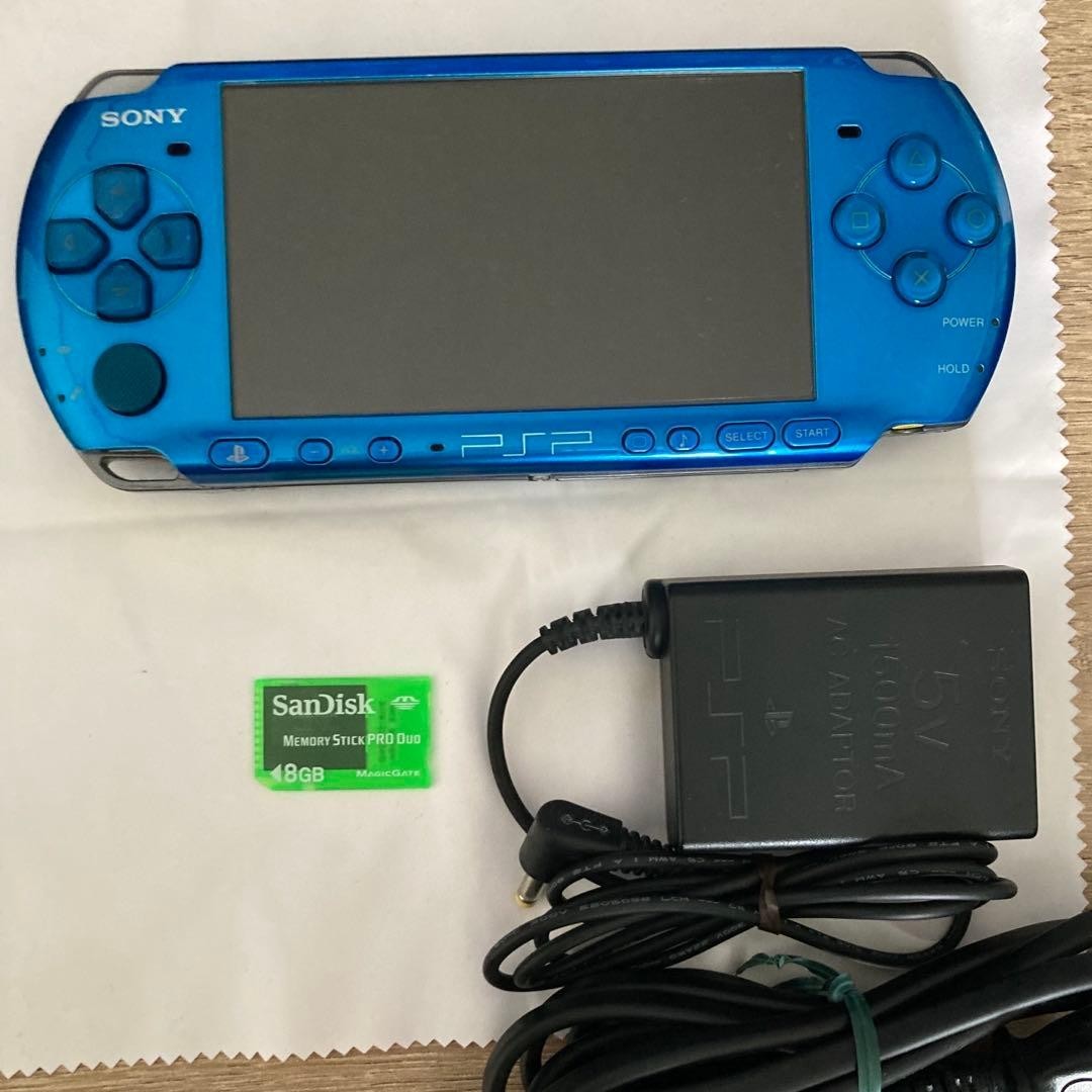 Excellent Sony PSP-3000 Vibrant Blue Console Fully Tested Region Free