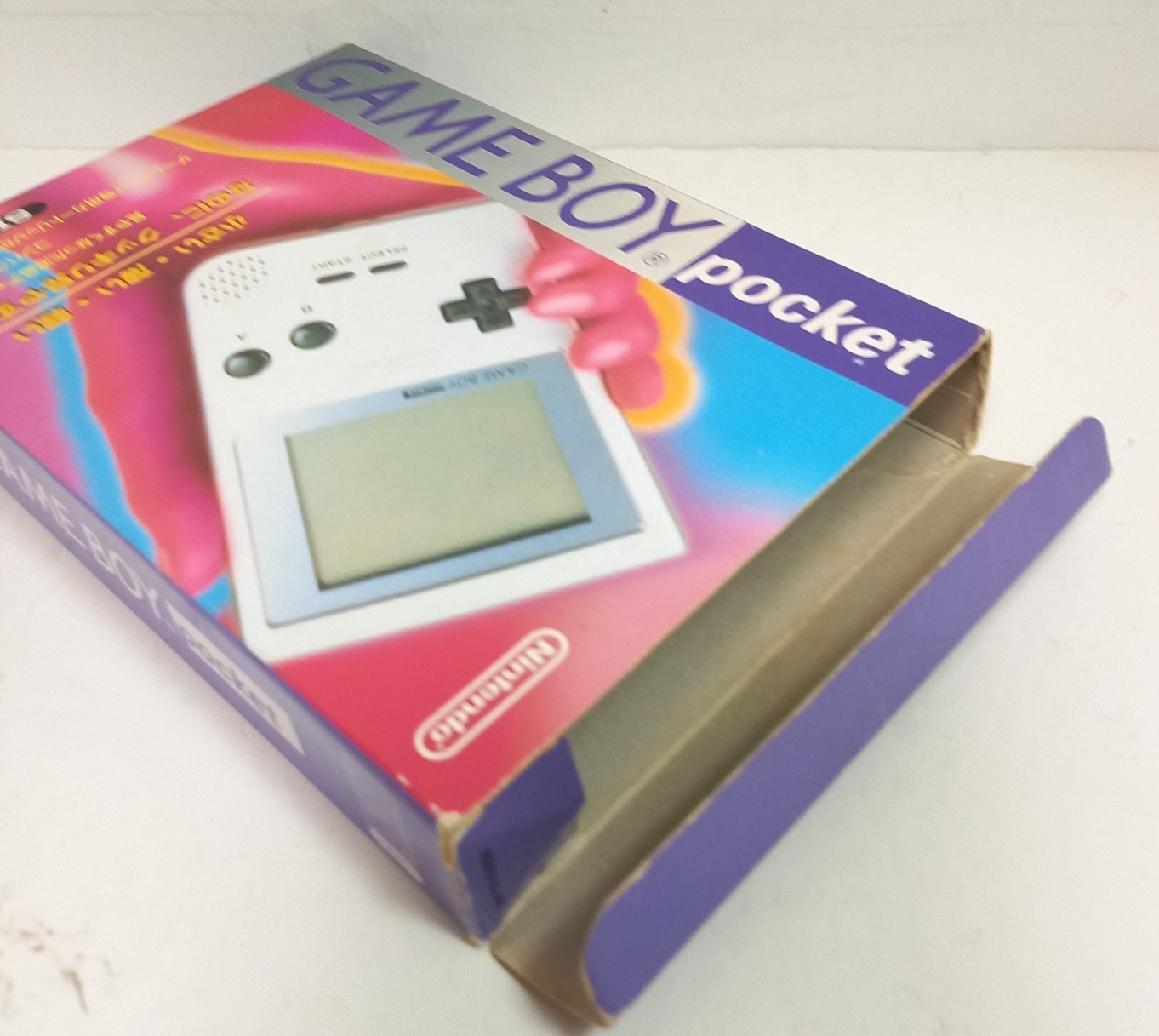 Nintendo Gameboy Pocket Game Console MGB-001 Silver Color W/BOx Instruction