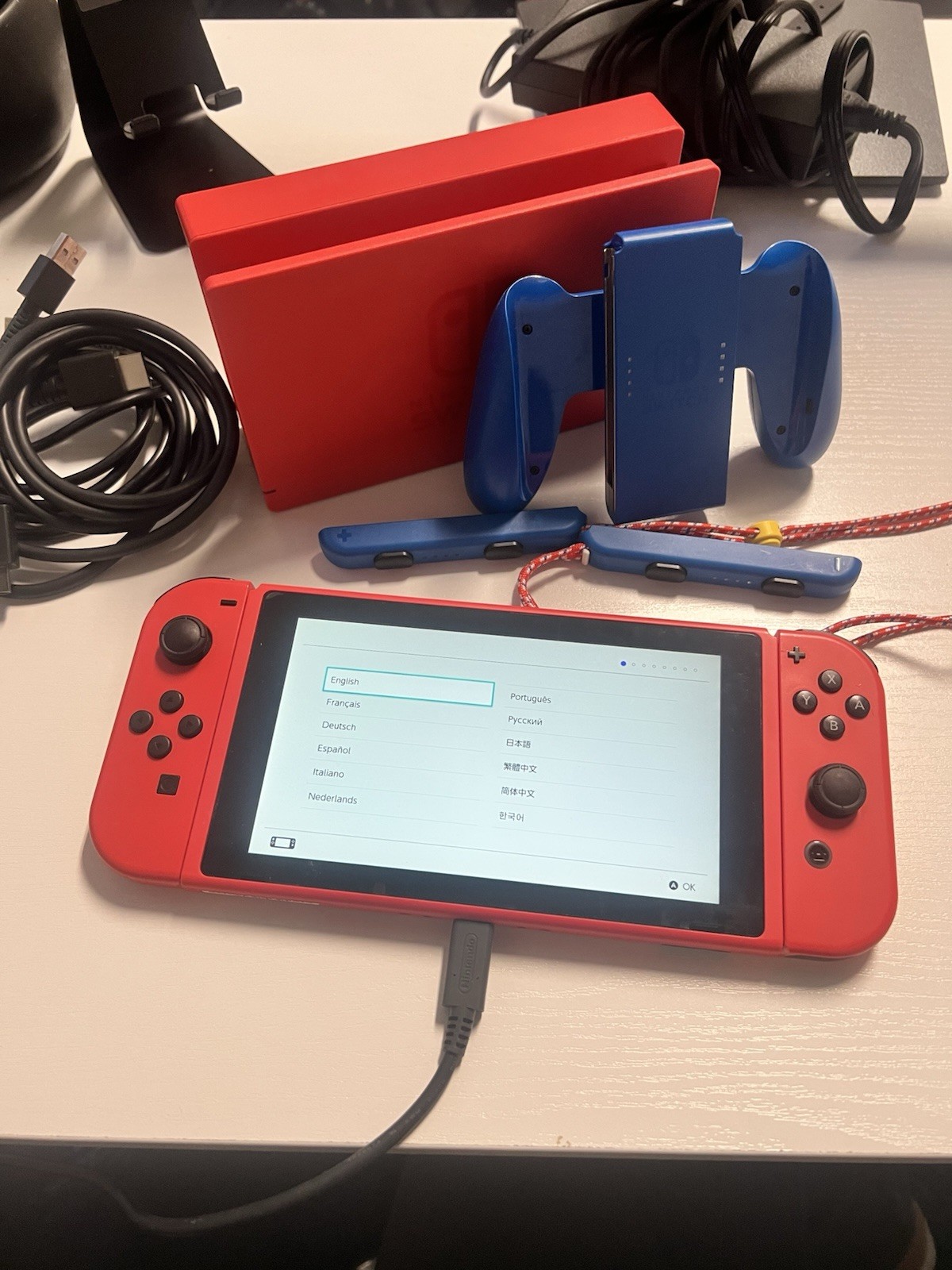 Nintendo Switch (OLED) Mario Red Edition Console CIB Complete USA Authentic Joy