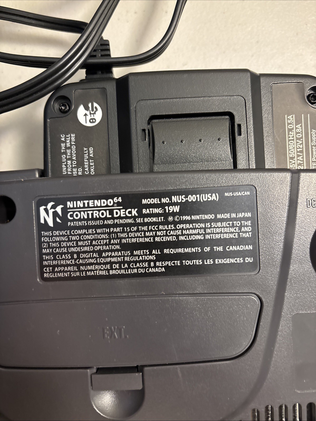 N64 Console NUS-001 USA 2 Working Controllers RCA cables and Power Cable