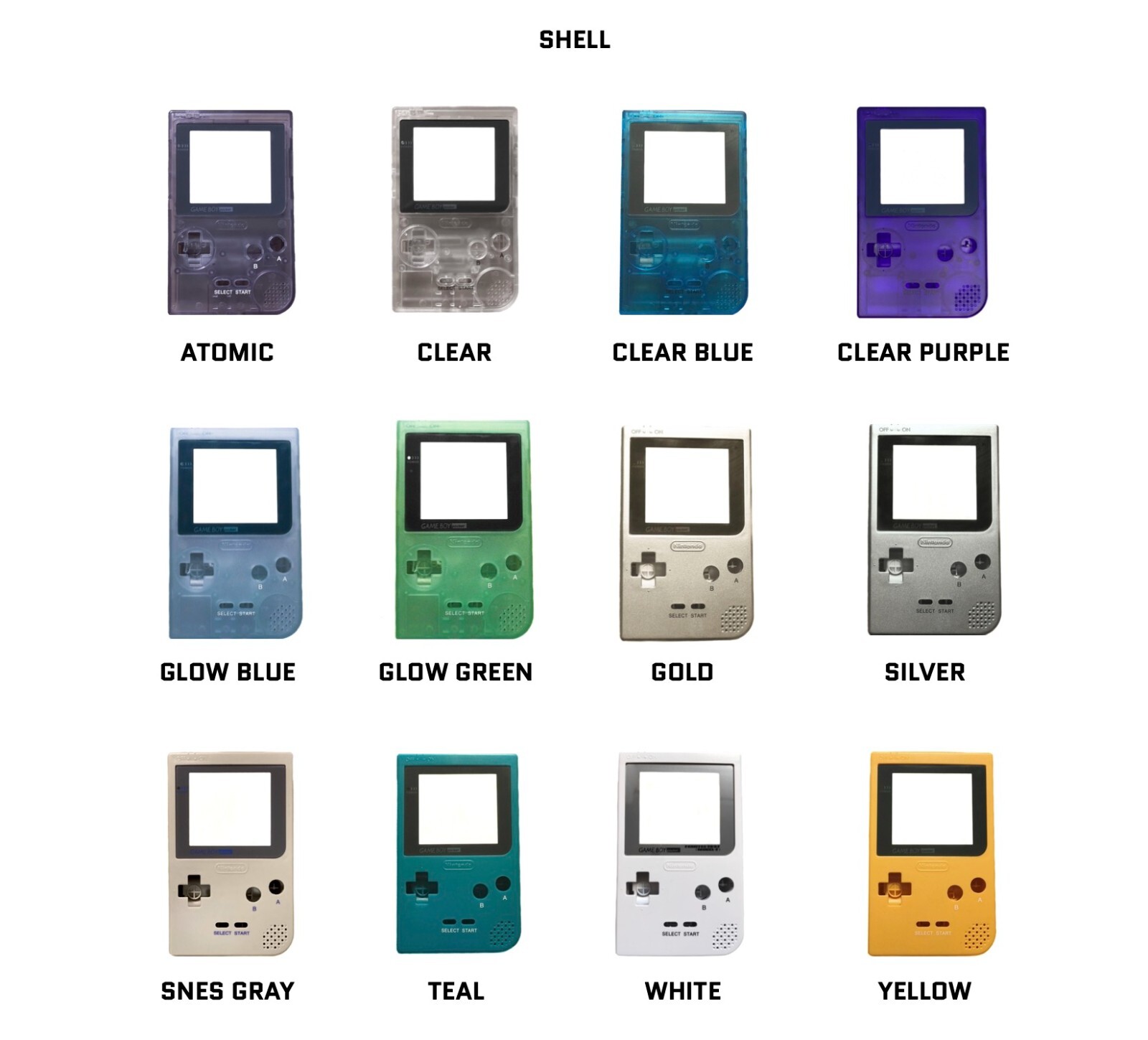 NEW GLASS LENS Nintendo GameBoy Pocket GBP Custom PICK YOUR COLOR & BUTTONS!