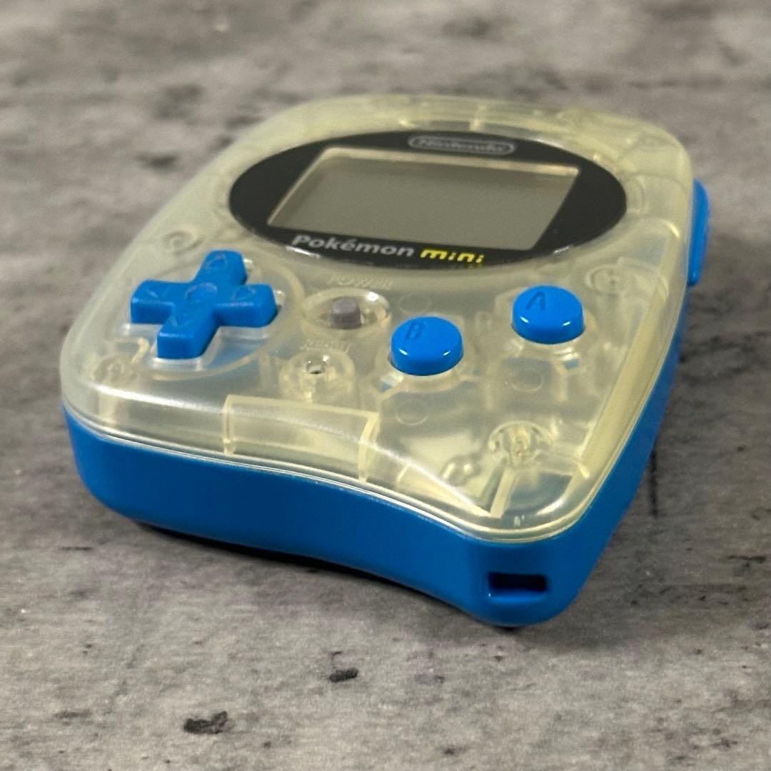 NINTENDO Pokemon mini Console Upa Blue with 3Games (Pichu Brothers etc) Tested