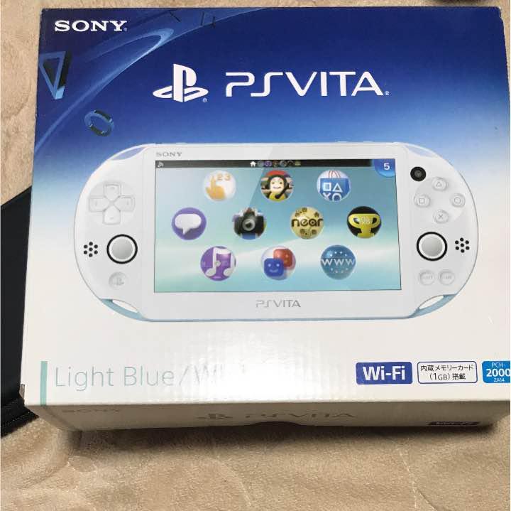 Playstation PS vita PCH2000-ZA14 white Blue console only From japan W/boX