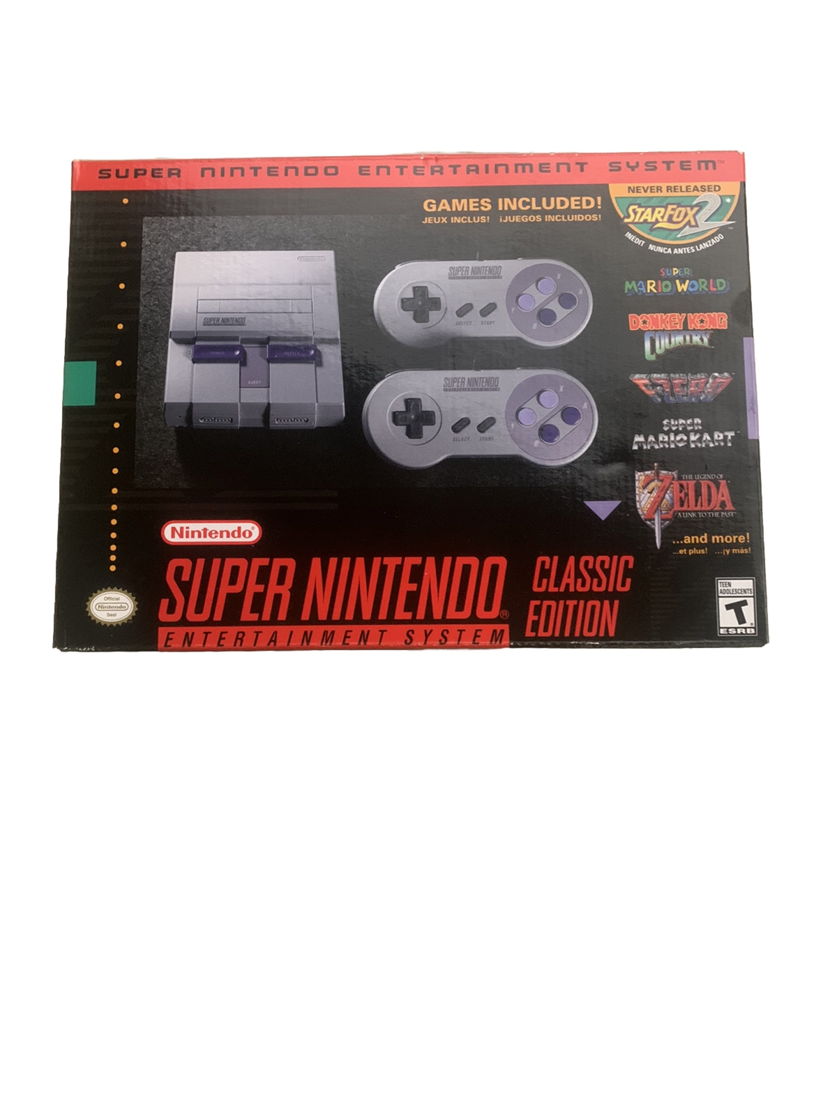 Authentic SNES Super Nintendo Classic Mini Super Entertainment System 21 Games