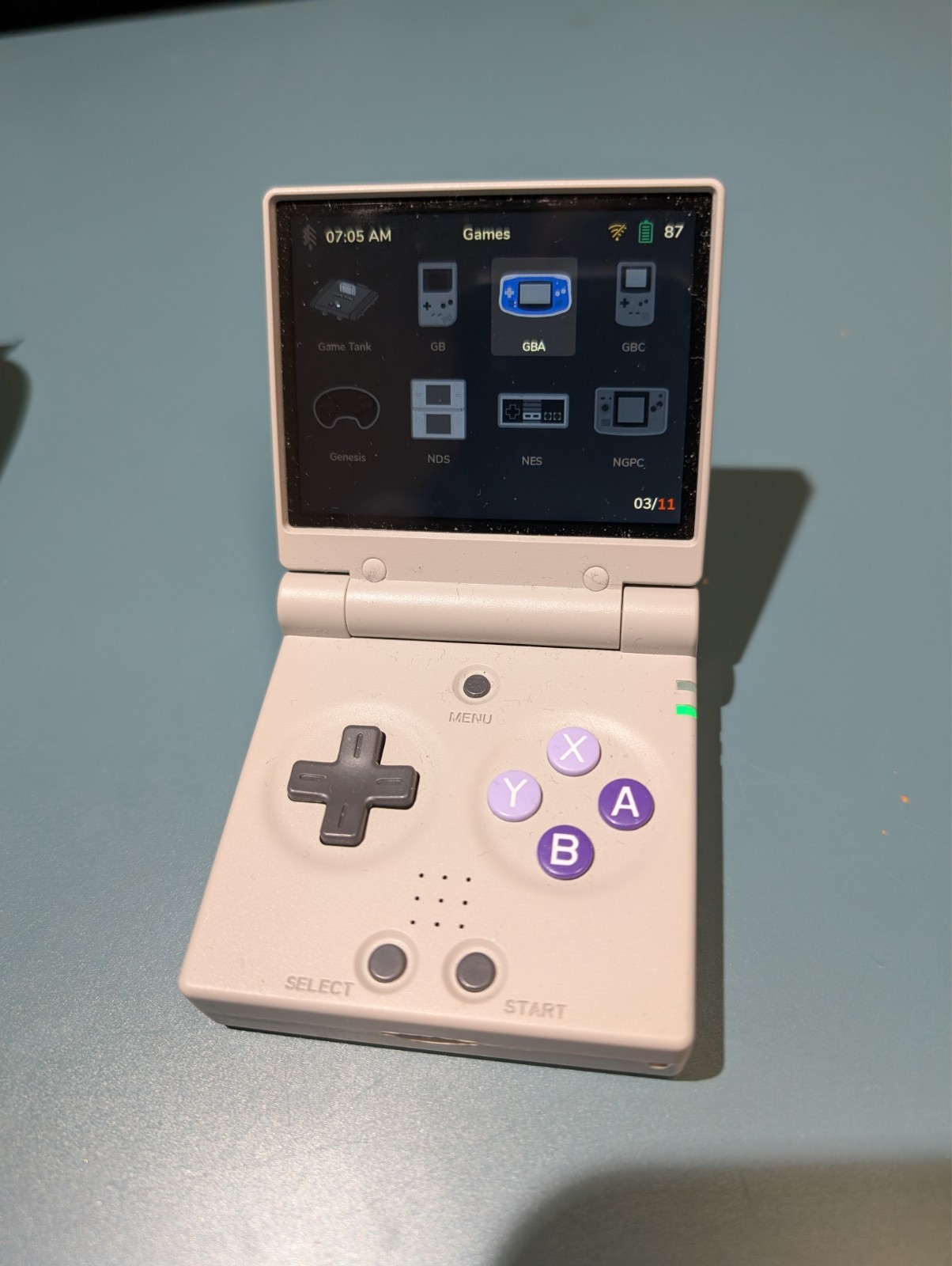 Miyoo Mini Flip Grey 32GB 2.8” IPS Retro Handheld Console WiFi Net Mint