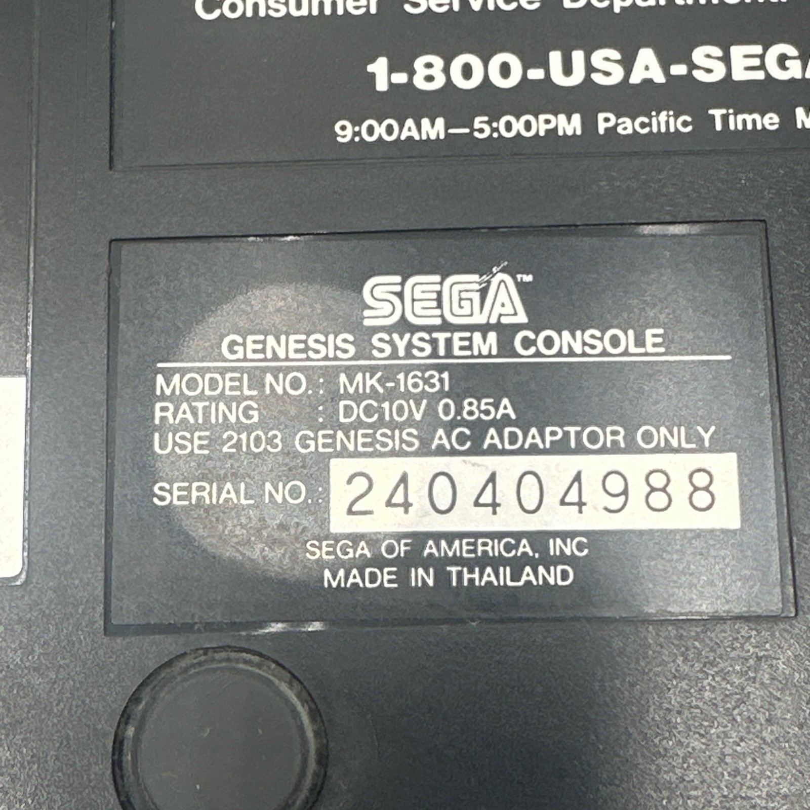 Sega Genesis Model 2 Console MK-1631 Bundle Controller Adapters Untested Clean