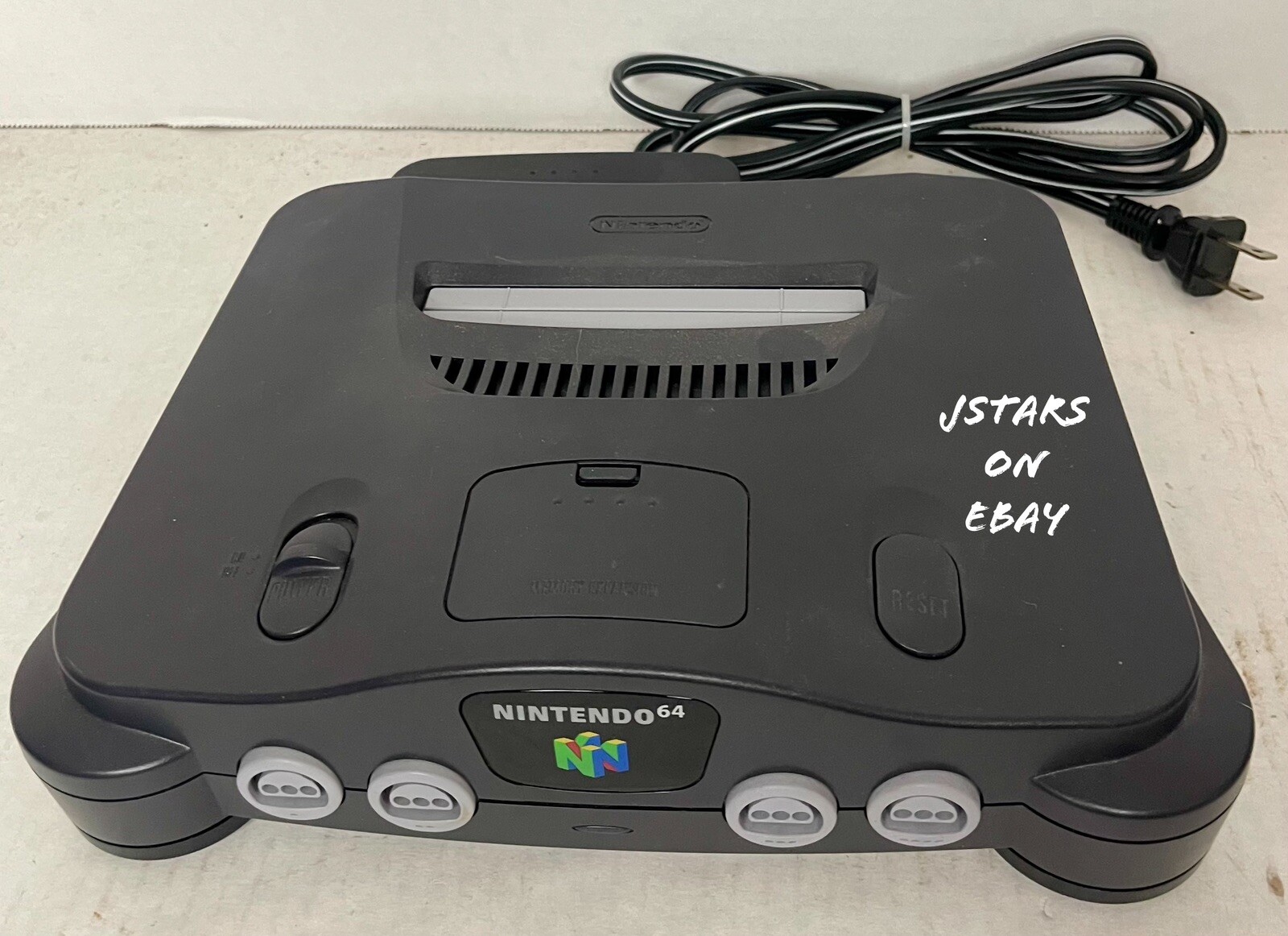 NINTENDO 64 GAME SYSTEM 2 CONTROLLERS NUS-001 JAMES BOND 007 TESTED ORIGINAL OEM