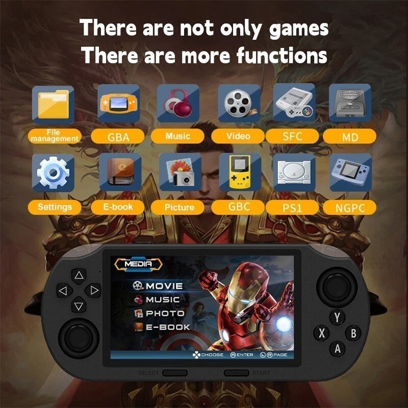SF3000 Retro Game Handheld Console Player Emulator 4.5 Inch 64GB 20000 Games NEW