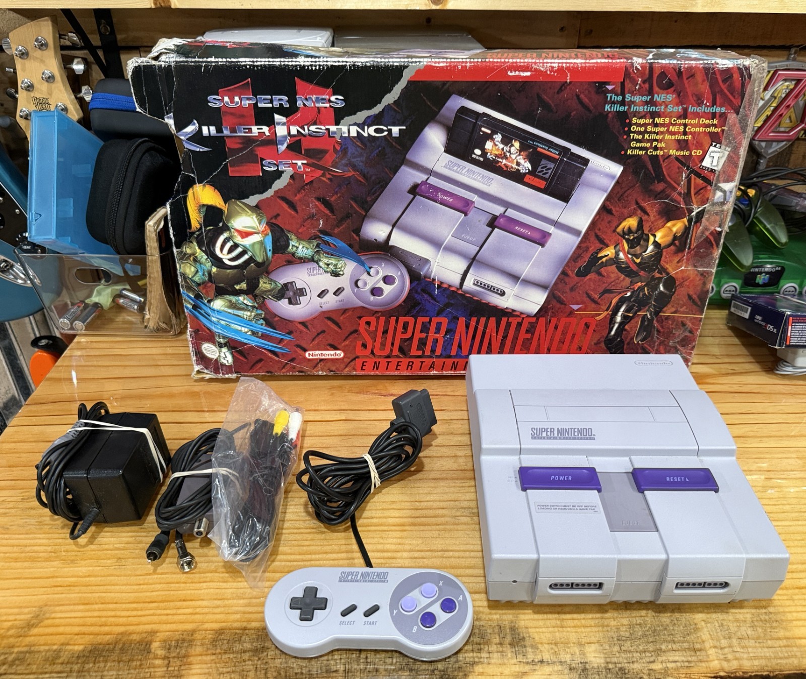 Super Nintendo SNES Killer Instinct Console Set (One Chip/Matching Serial #’s)