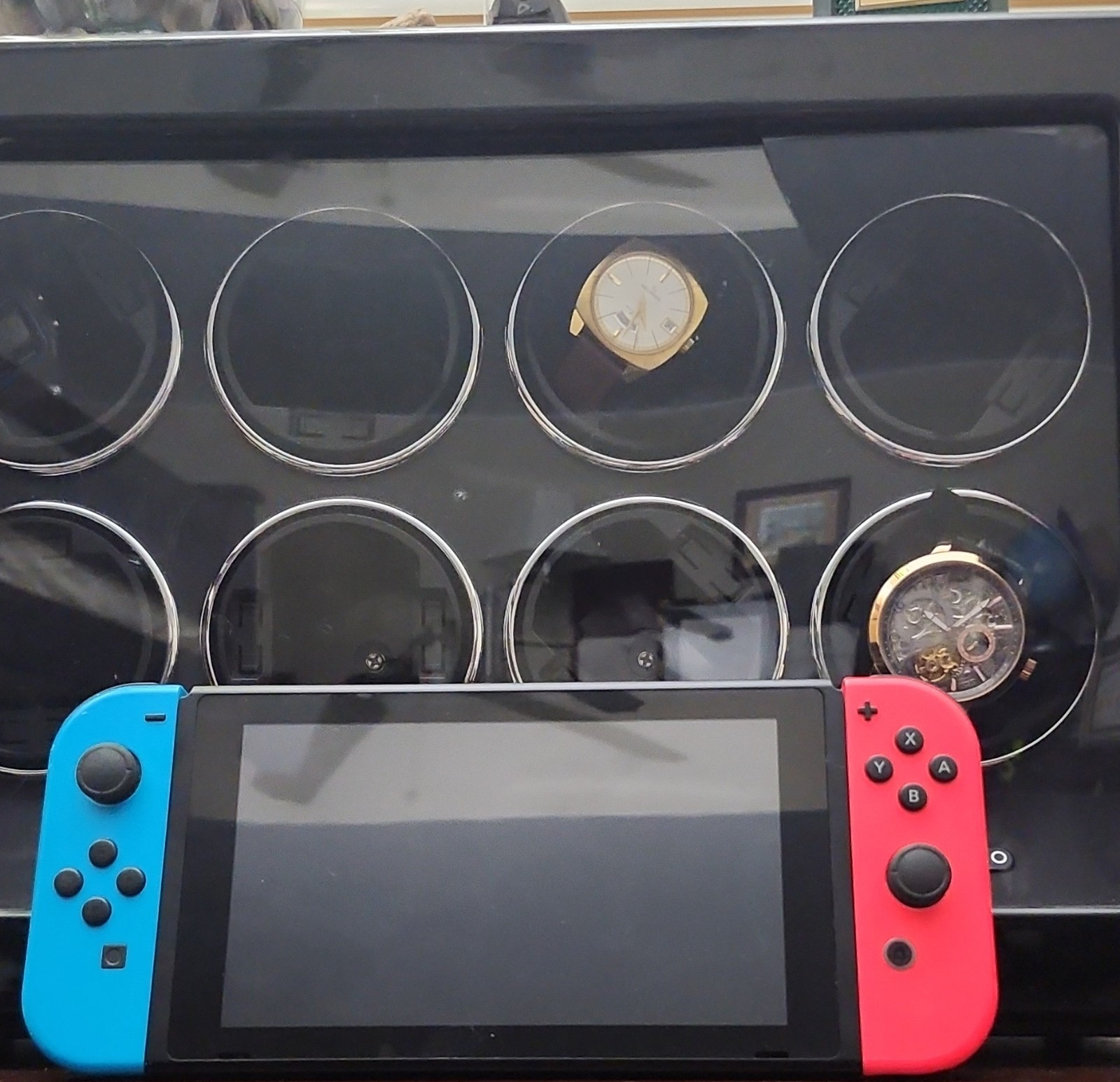 Nintendo Switch Console Black w/ Neon Red/Blue Joy-Con Controllers HAC-001(-01)