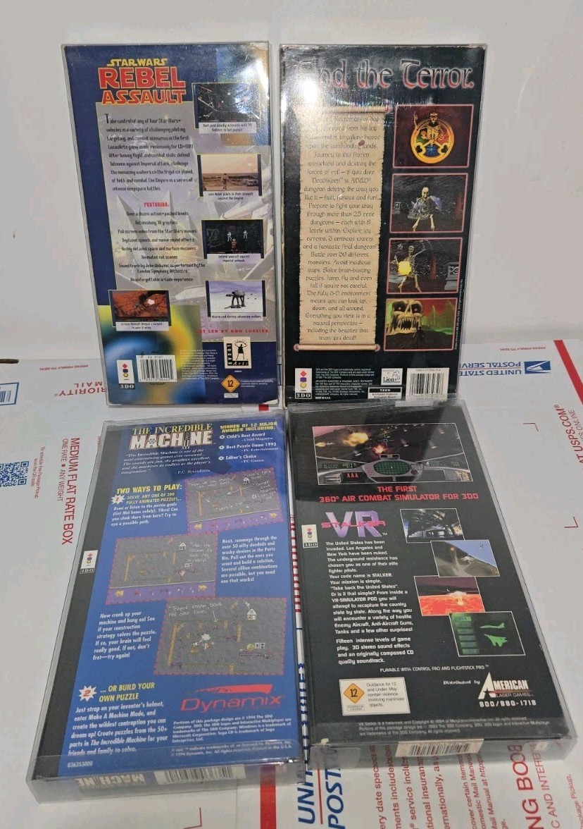 43DO Games Including Deathkeep, VR Stalker, Star wars Rebel Assault Read Listin