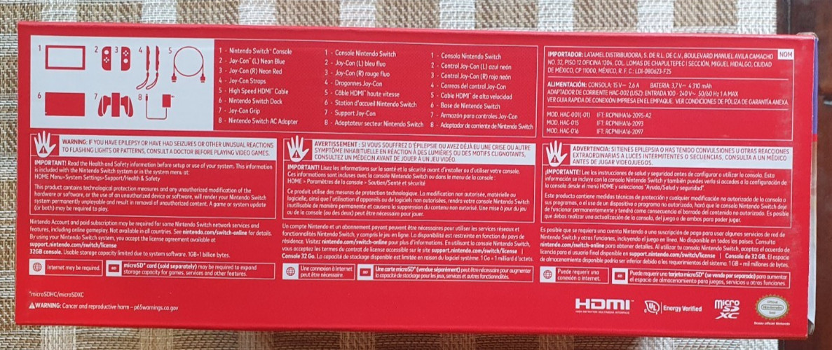 Nintendo Switch Console (Brand New) – Neon Blue Red 32GB – Free Shipping