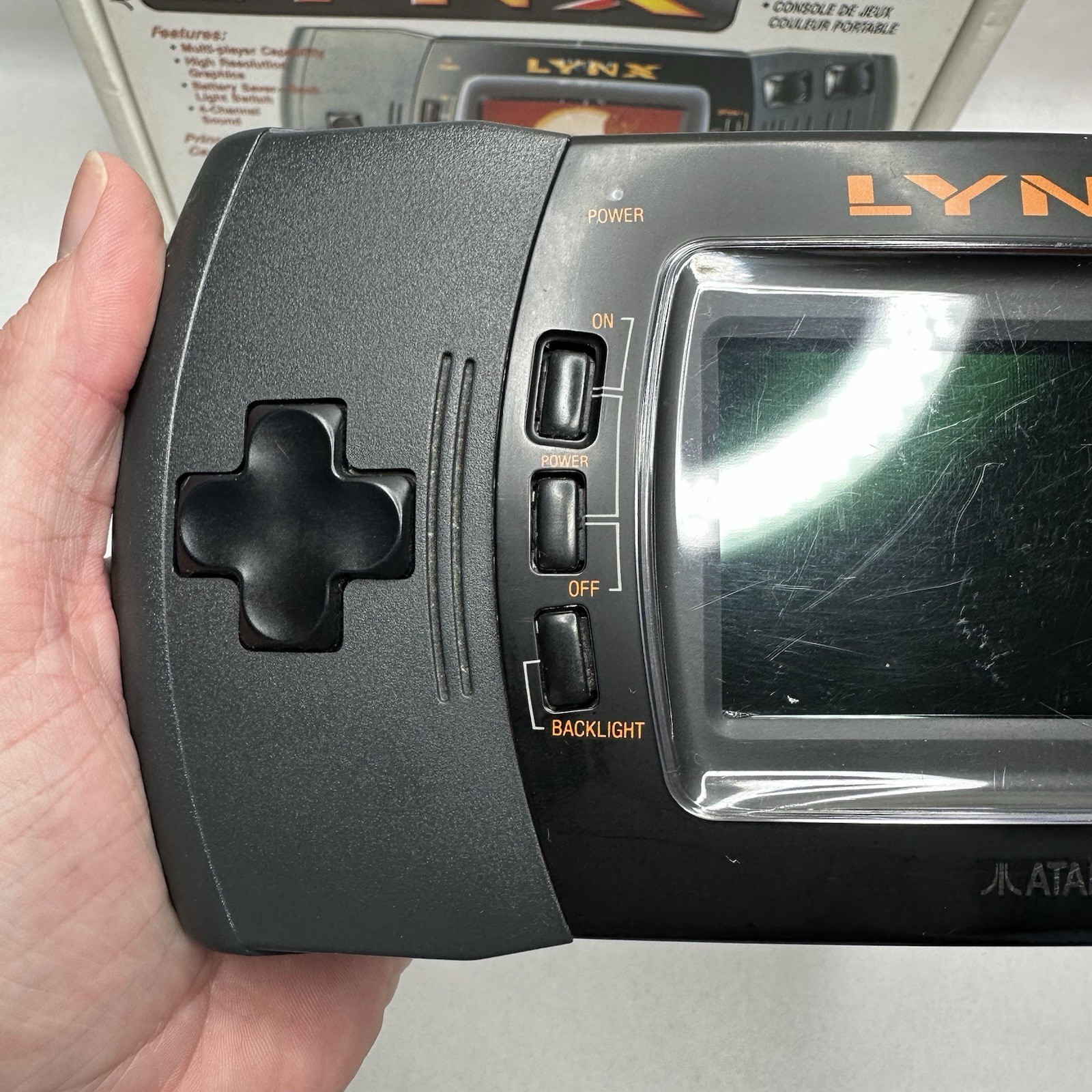 Atari Lynx Gaming System with Original Box Tested and Games Power Cord READ