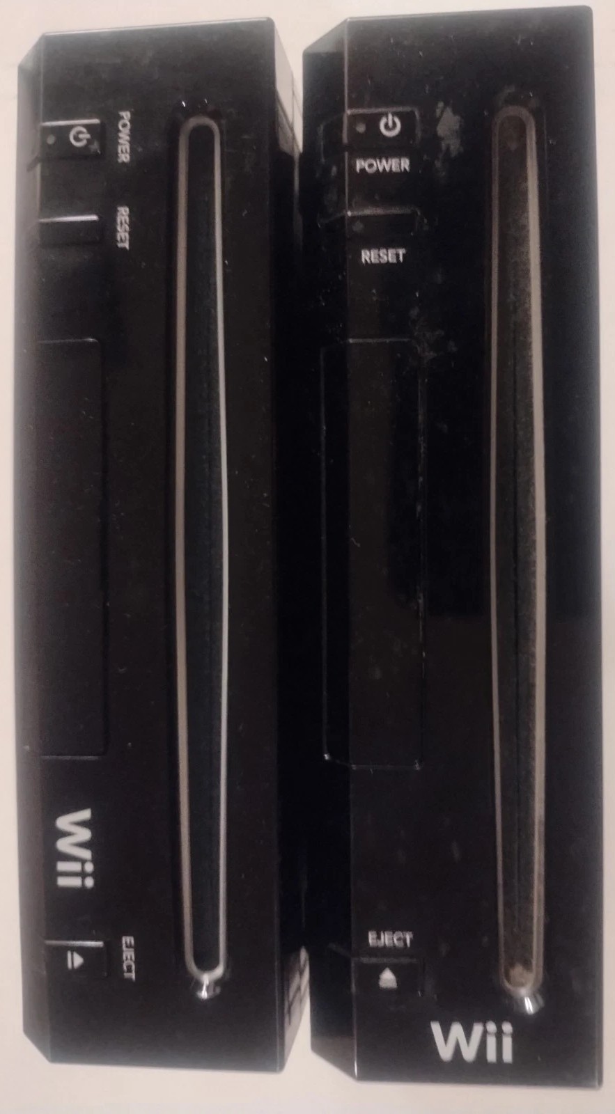 2x Black Nintendo Wii Console Bundle RVL-001 + RVL-101 Worx Fine free shpg