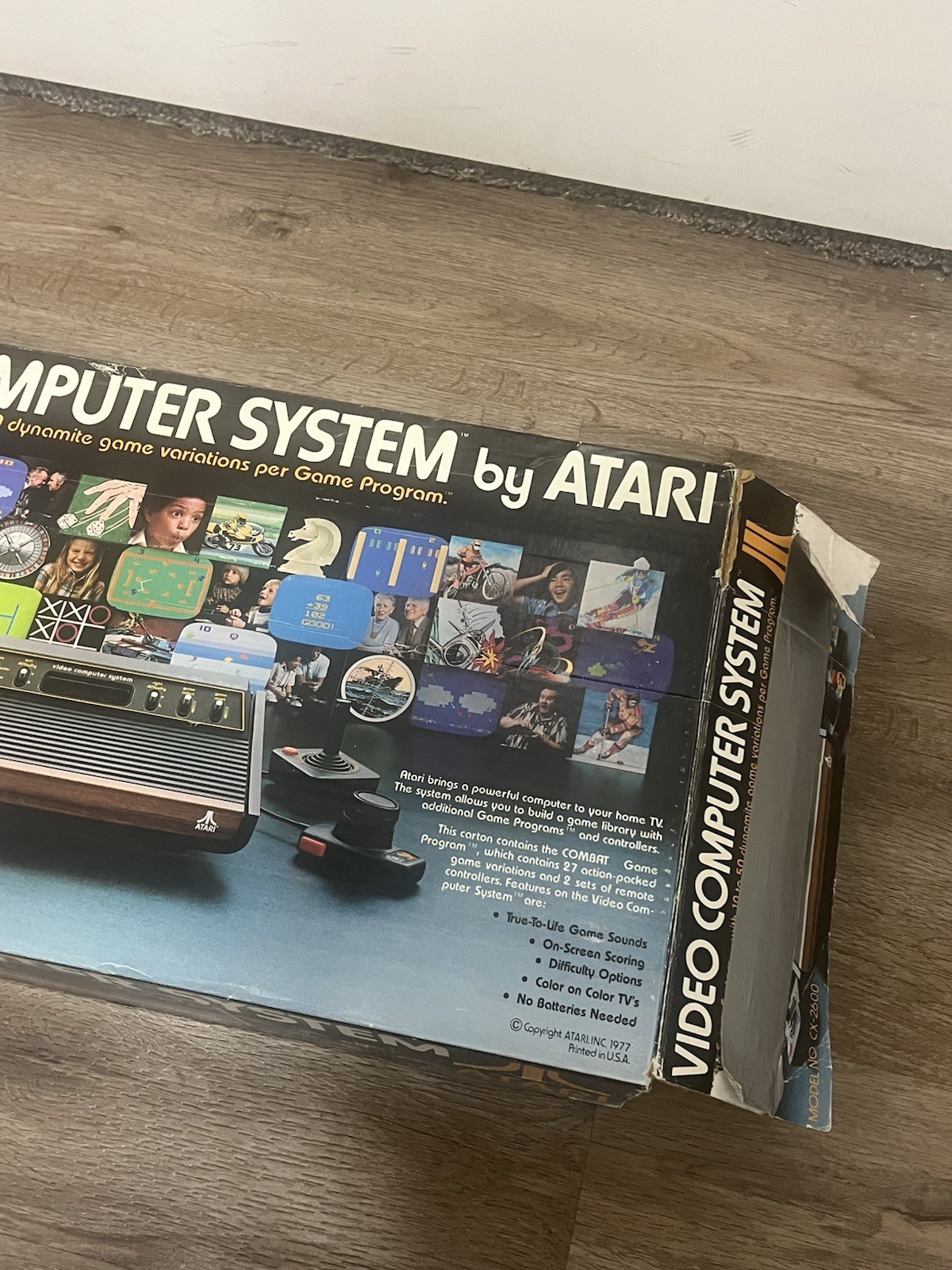 Rare 1977 Atari 2600 Heavy Sixer Console System Original BOX ONLY Chess Piece