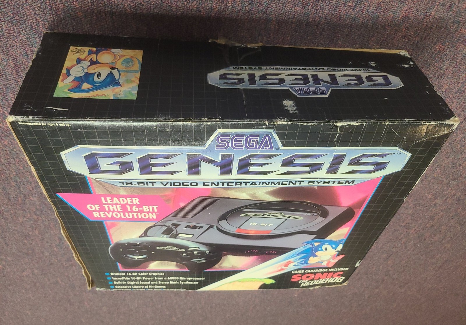 Sega Genesis MK-1601 Launch Edition Console Model 1(Complete in Box) W/Game