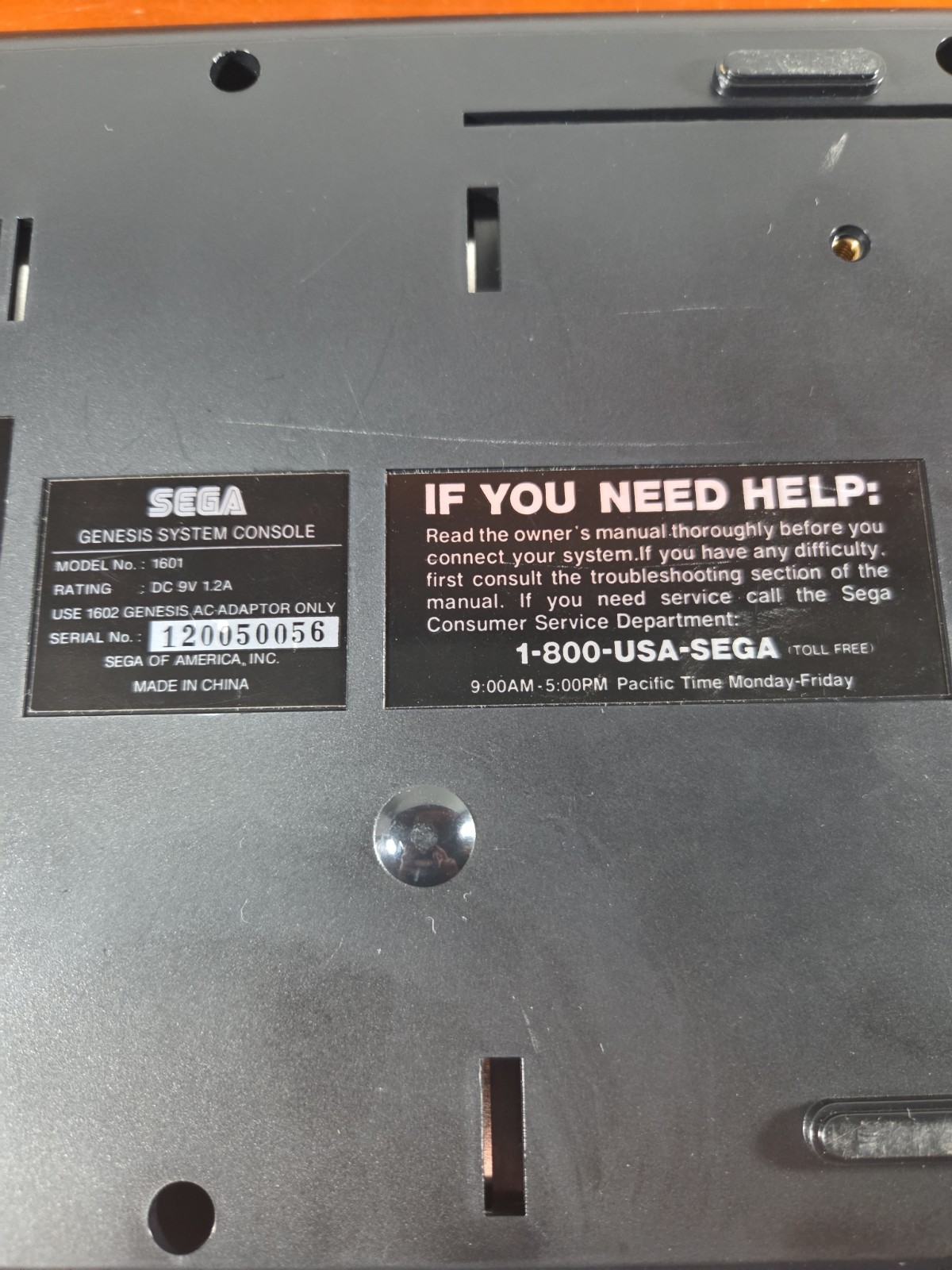 Sega Genesis 16-Bit Model 1601 Console Only – Tested Working System Only