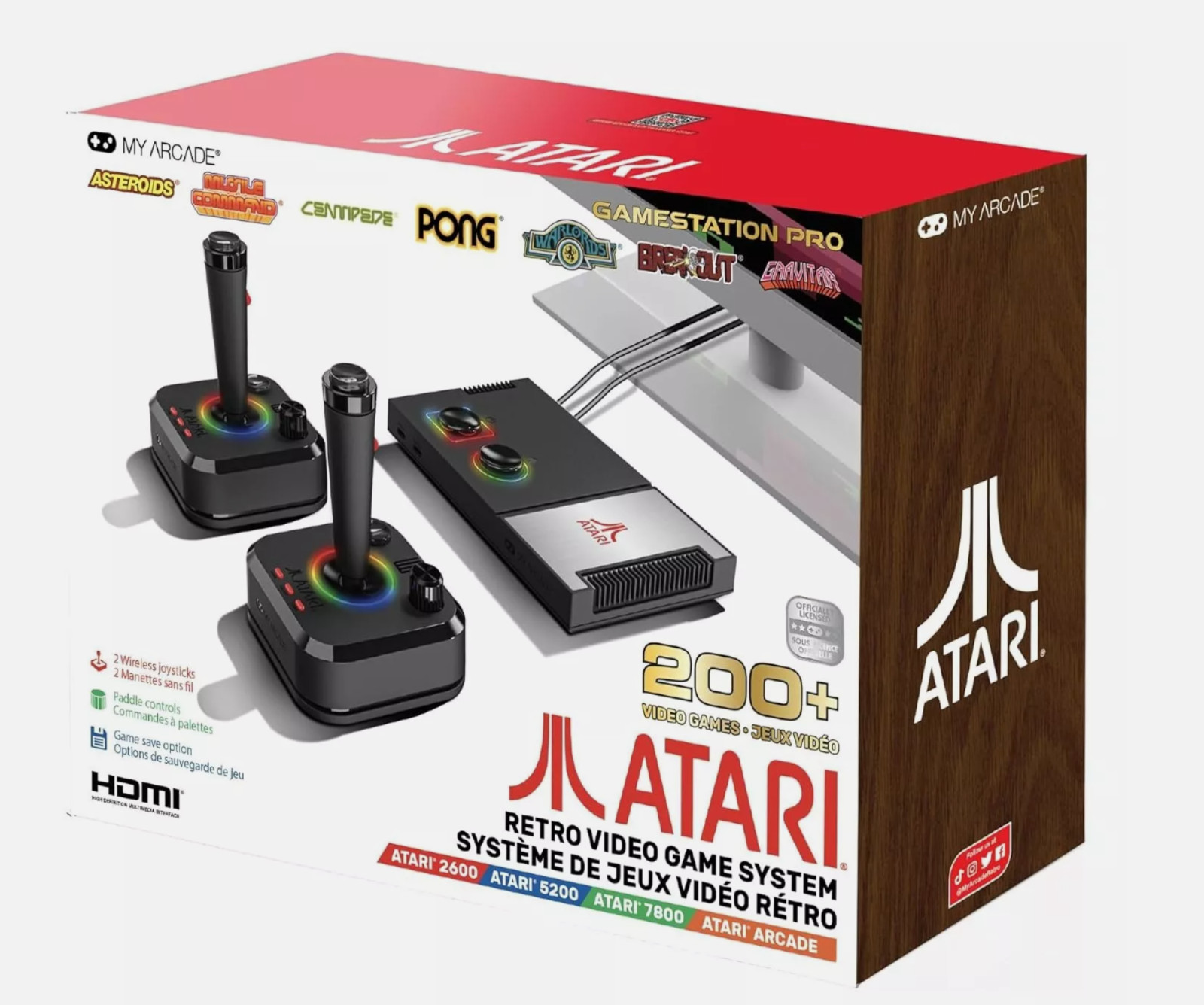 My Arcade Atari GameStation Pro Plug n Play Video Game Console 200+ Games NEW!!!