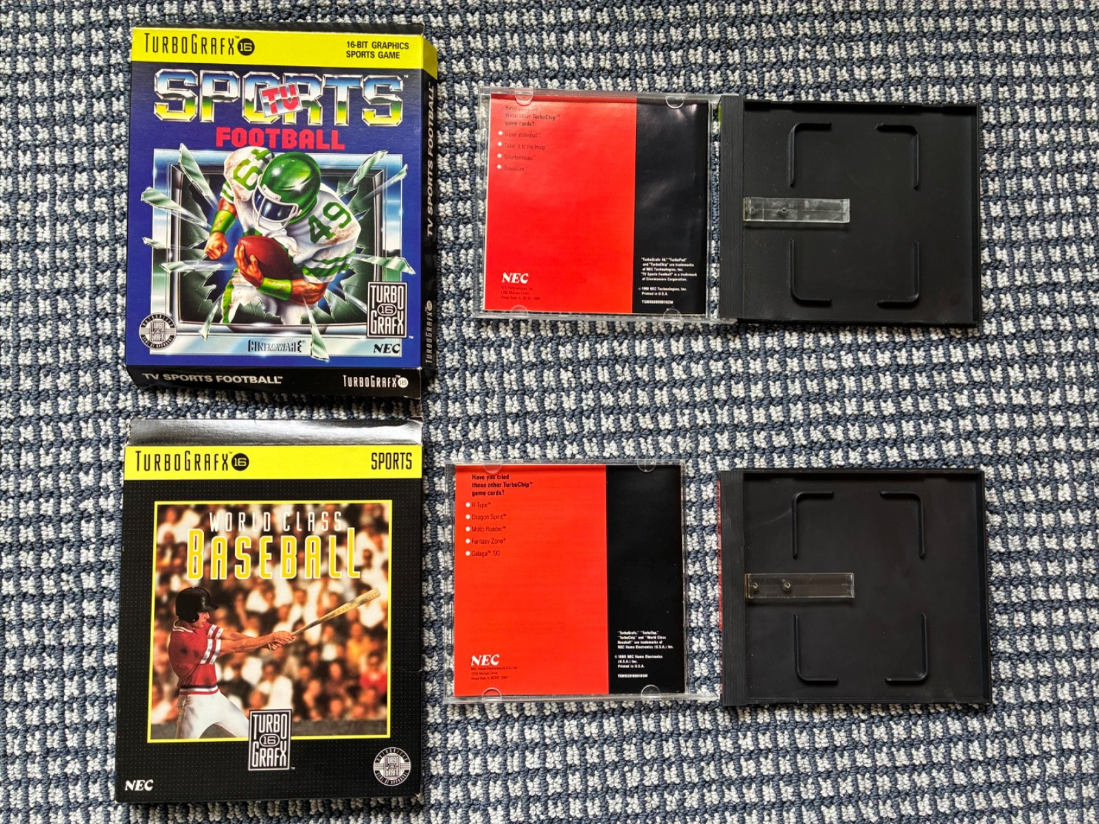 TurboGrafx-16 Console Bundle – TESTED – Bloody Wolf CIB JJ & Jeff Battle Royale