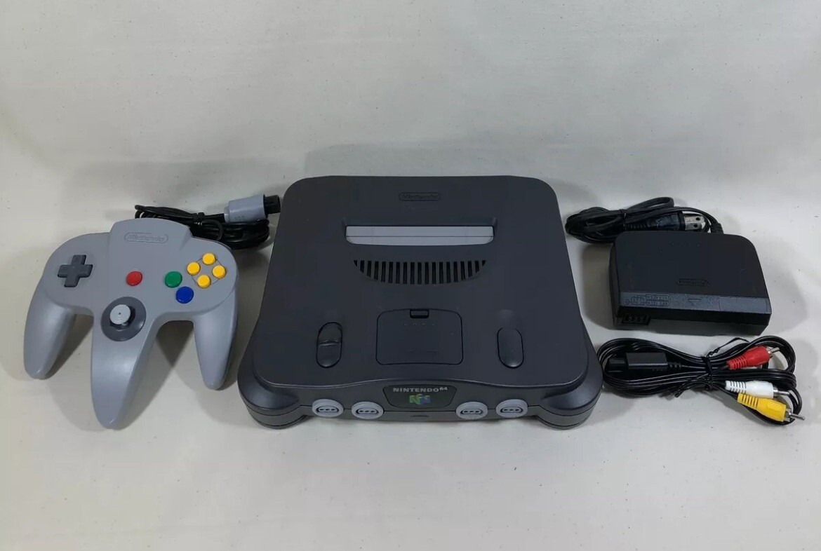 Nintendo 64 Video Game Console Black NTSC Tested System Region Free