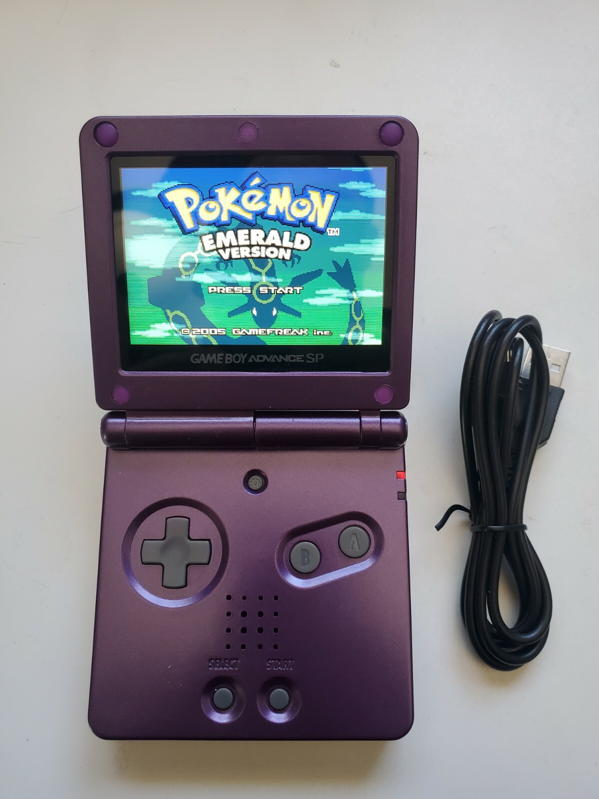 pearl purple Nintendo Game Boy Advance GBA SP IPS v2 MOD System 10 level AGS 101
