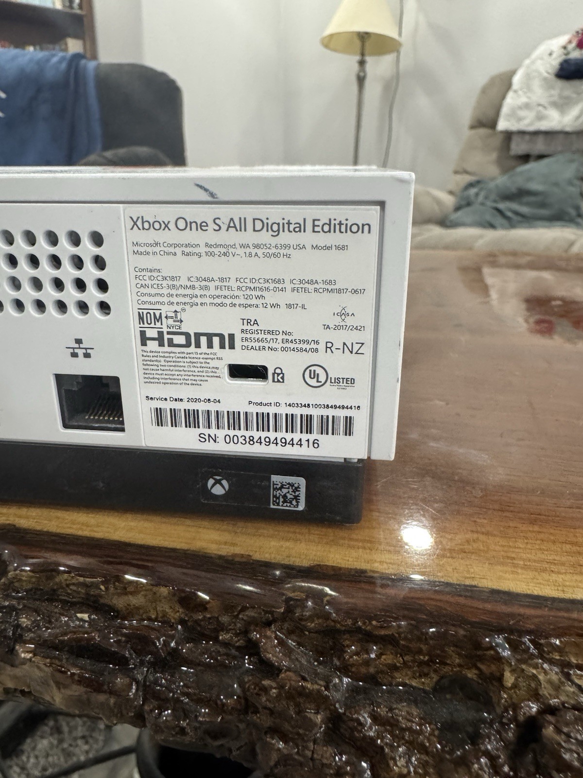 Microsoft Xbox One S All-Digital 1TB White 4K UHD Console MPN 1681 NTSC-U/C
