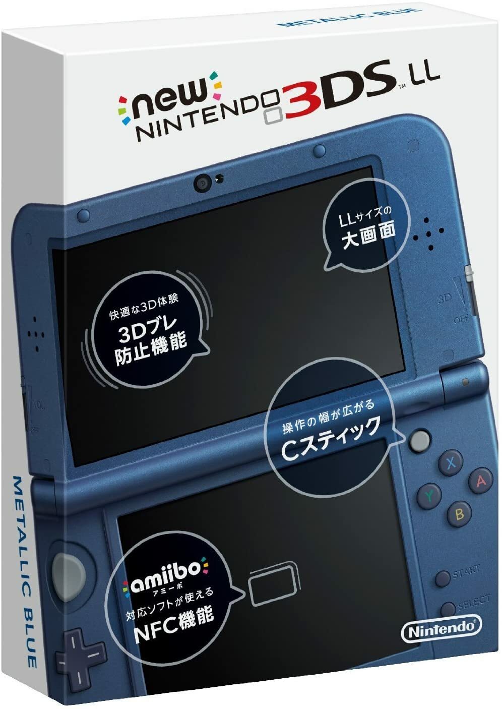 USED Japanese New Nintendo 3DS XL LL METALLIC BLUE with all items RED-001