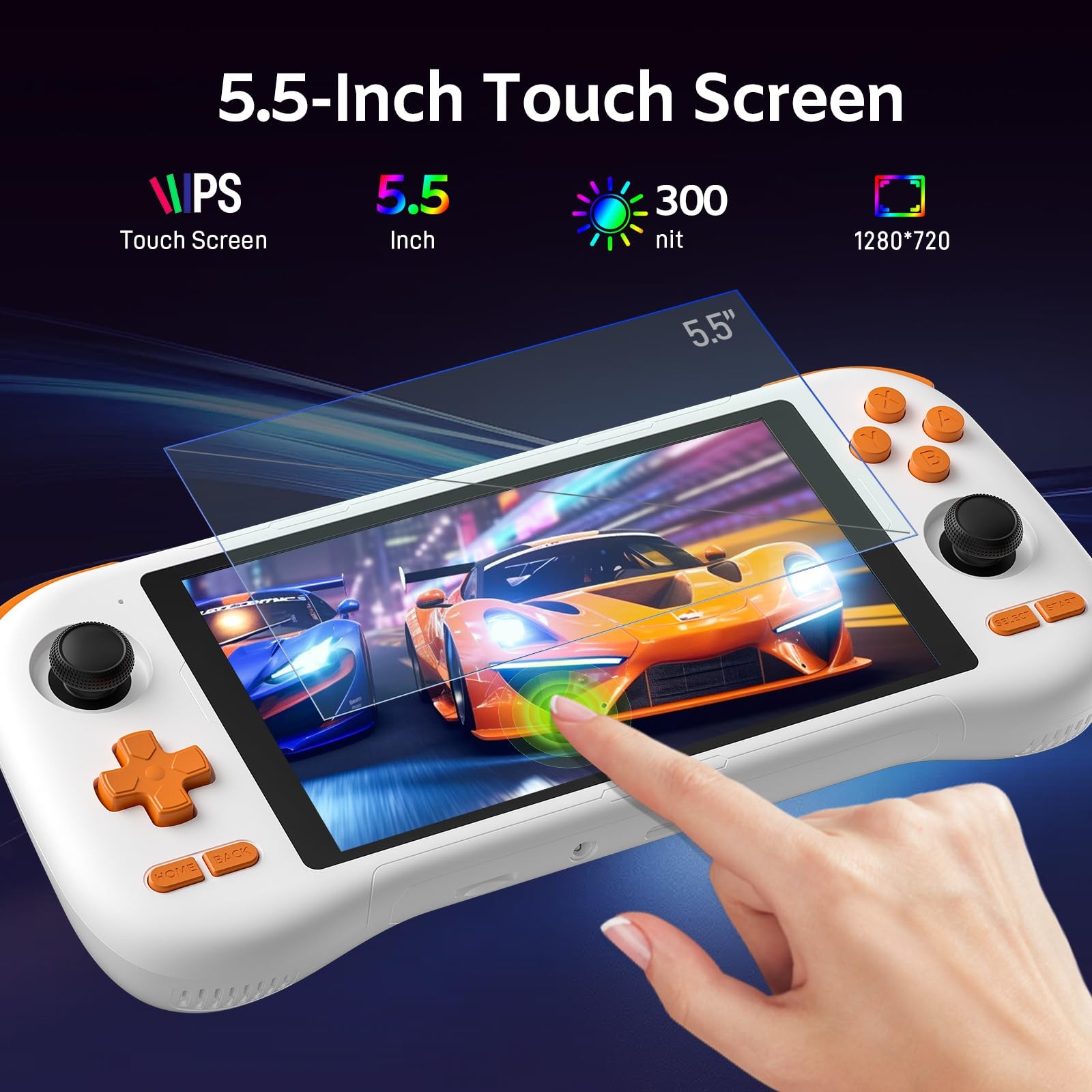 kinhank K56 Retro Handheld Game Console, Support 7000+ Games, Equipped with 6…